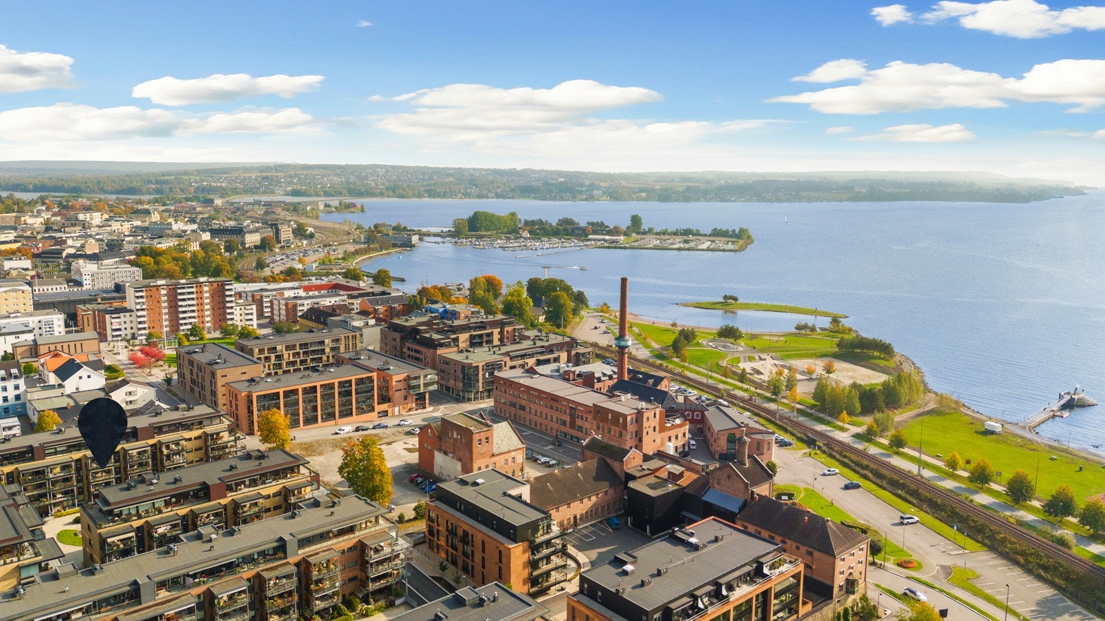 Leiligheten har super beliggenhet i Hamar sentrum med 3 minutters gange til Kulturhus og gågate. Galleribilde