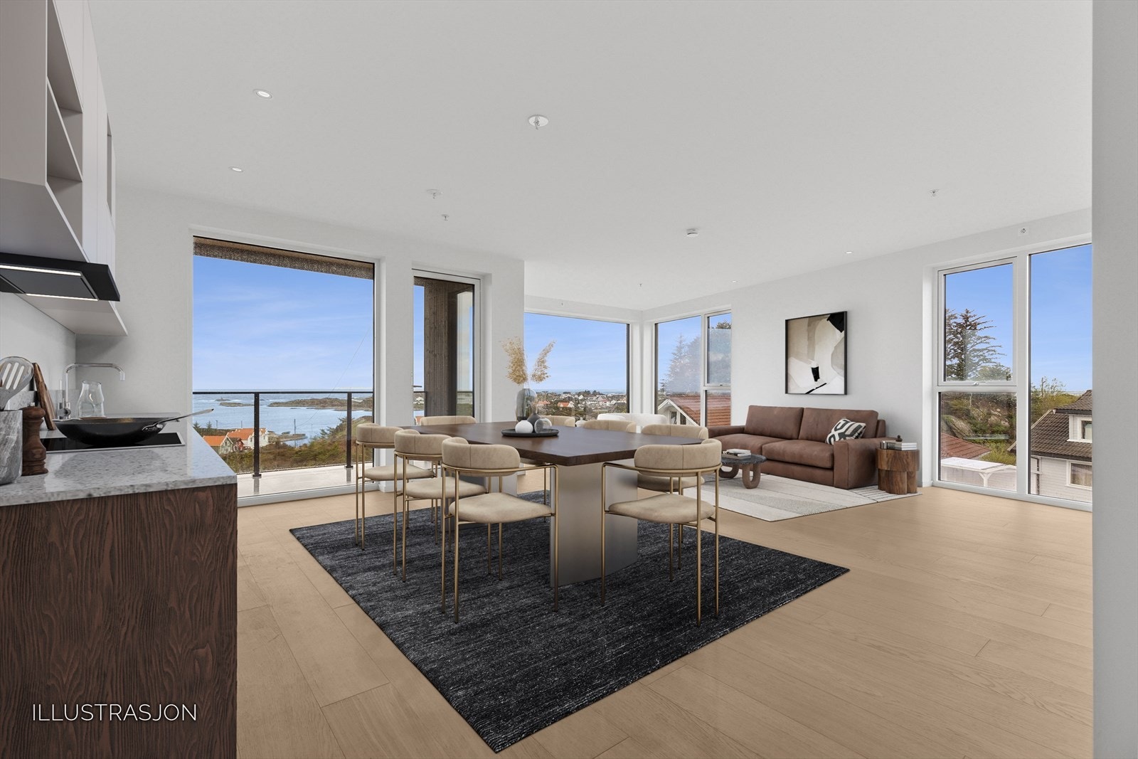 Topp og hjørneleilighet med fantastisk utsikt og gode solforhold. Galleribilde