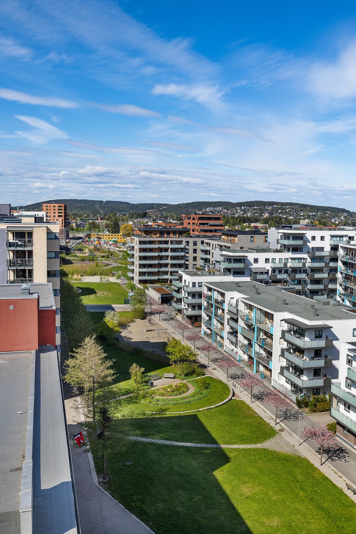 Utsyn fra takterrassen. Galleribilde