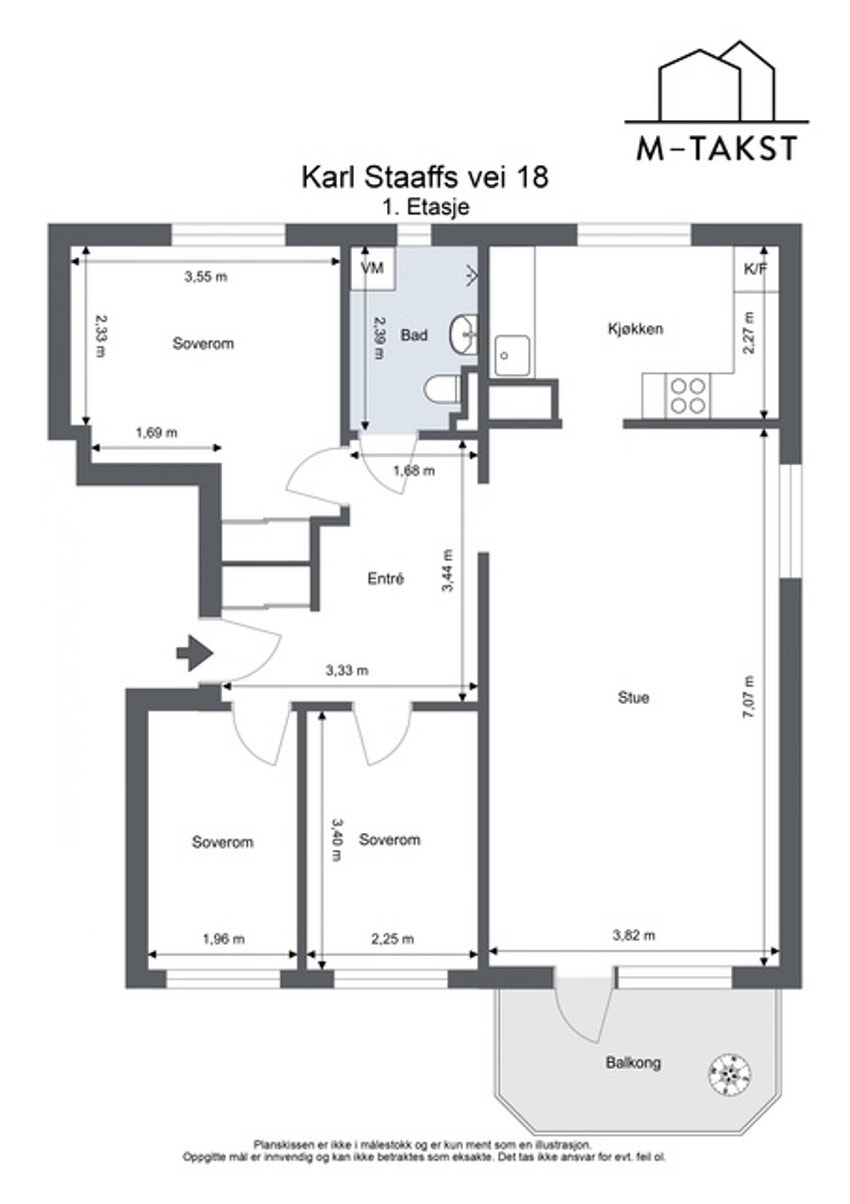 Plantegninger med mål Galleribilde