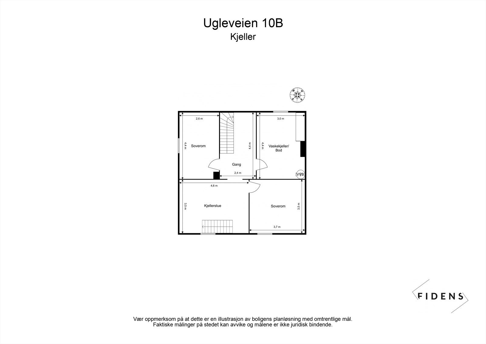 Planskisse kjelleretasje Galleribilde