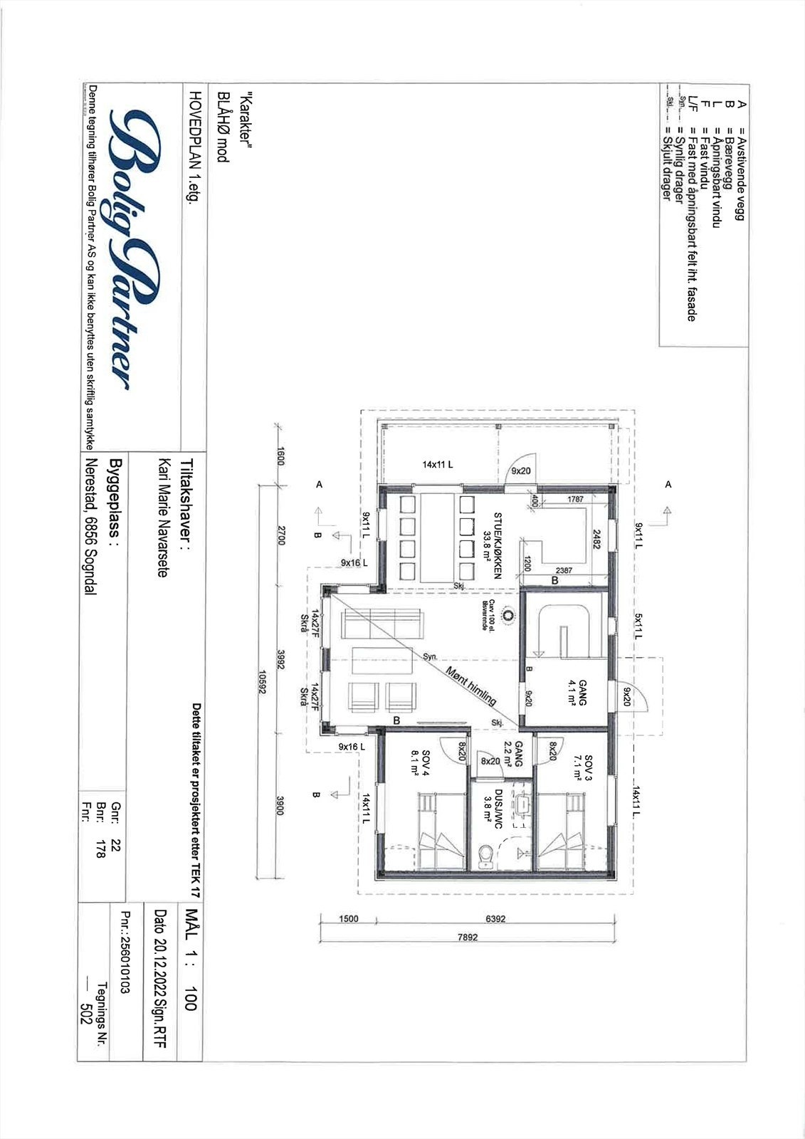 Planteikning hovedplan Galleribilde