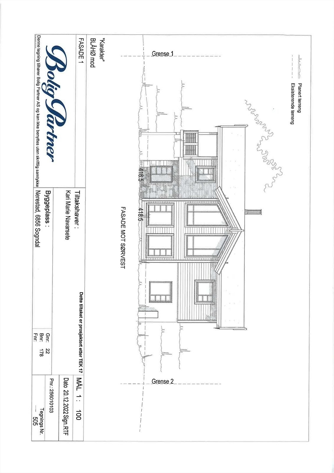 Med i salet føl godkjent byggeløyve for oppføring av hytte frå Bolig Partner og teikningar. Galleribilde