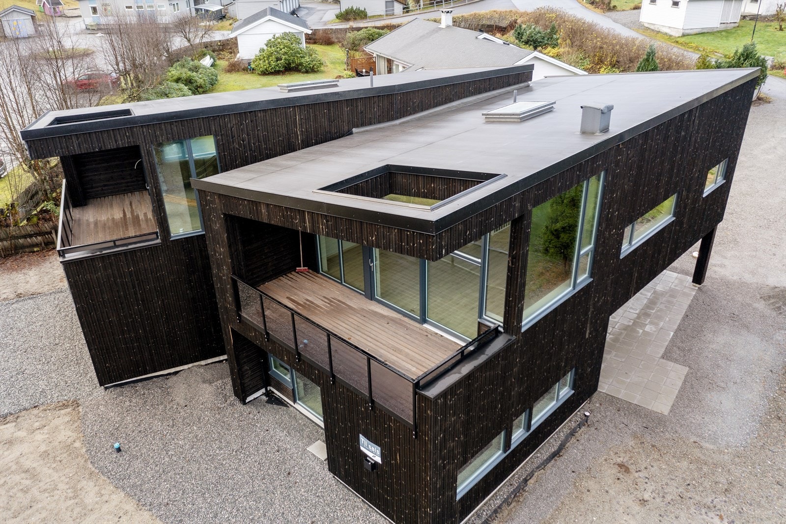 Stor terrasse med overbygg Galleribilde