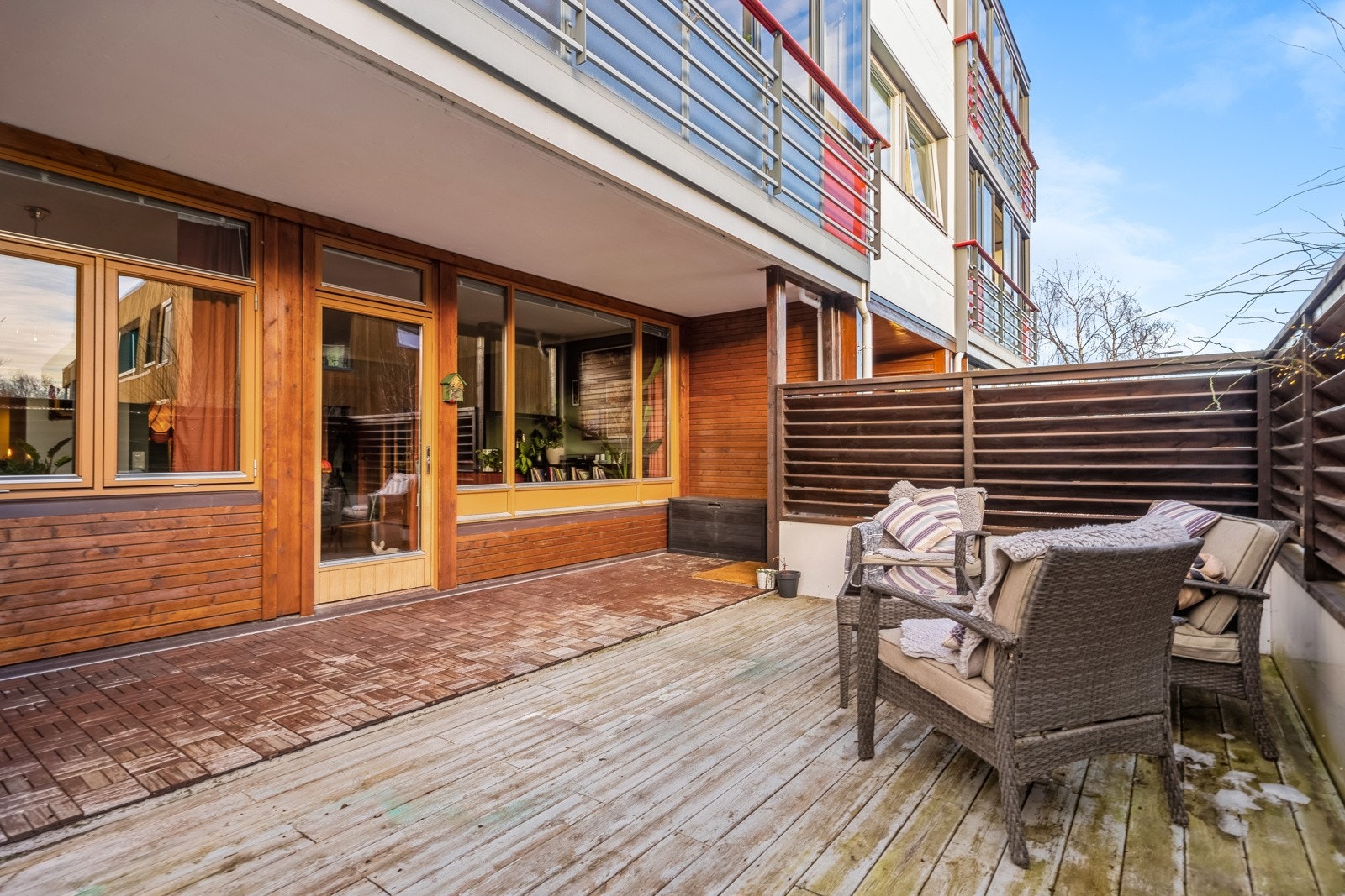 Terrassen oppleves som privat. Galleribilde