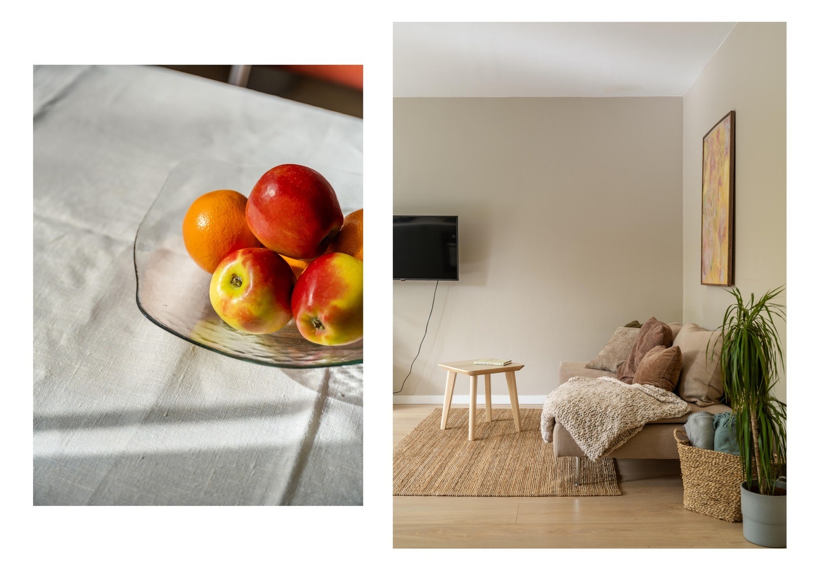 Det er bra med plass til større sofa, skjenk og salongbord. Galleribilde