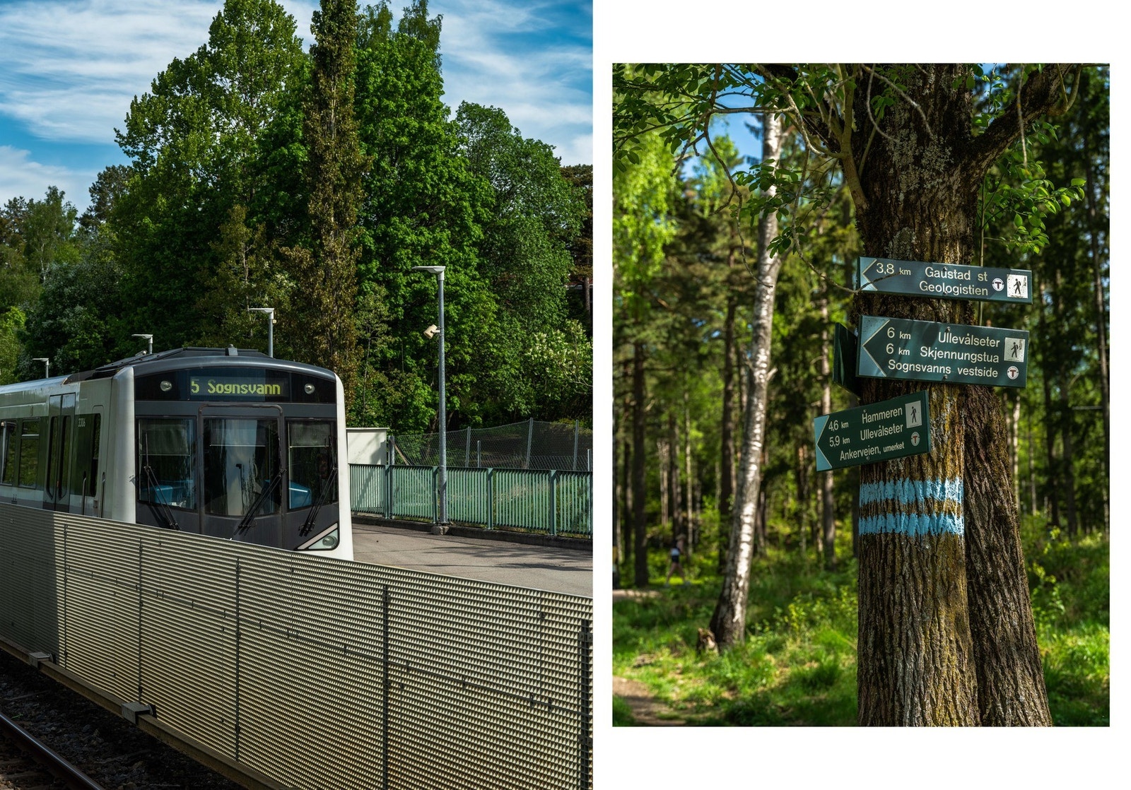 T-banen har hyppige avganger hverdag som helg. Det går også nattbuss i helgene til Kringsjå. Galleribilde