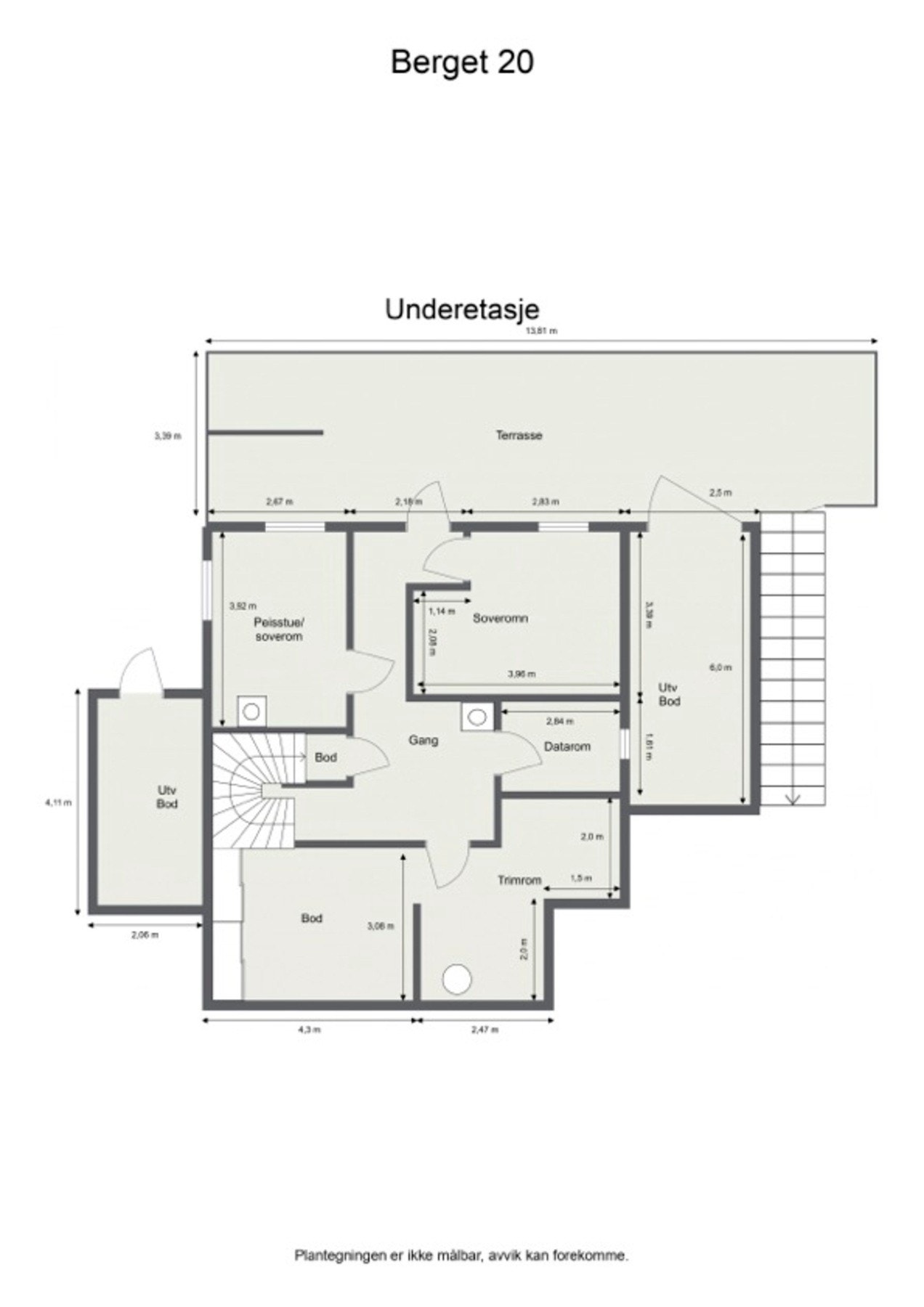 Plantegning U.etg. Galleribilde
