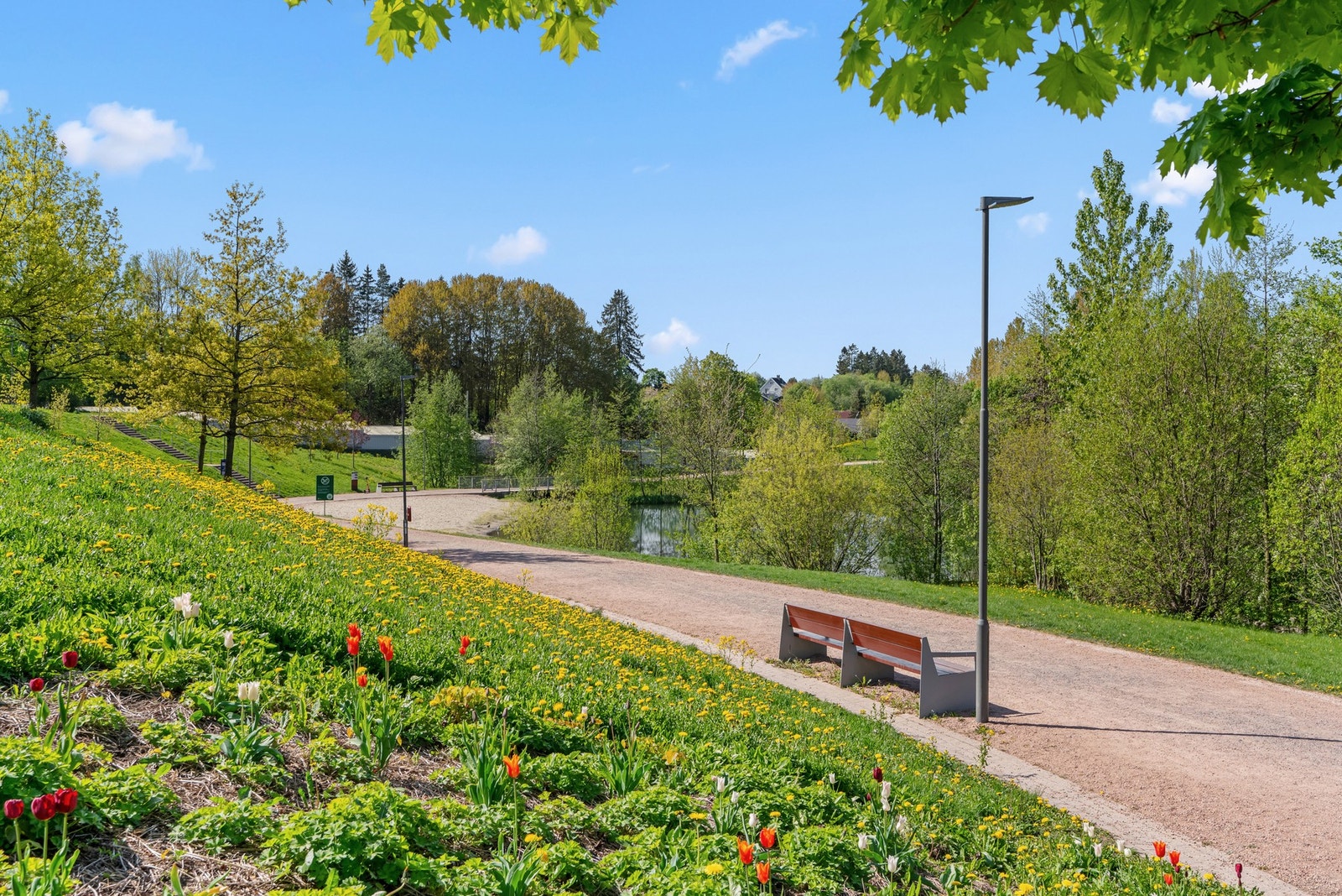 Idylliske Bjerkedalen park ligger som borettslagets nærmeste nabo Galleribilde