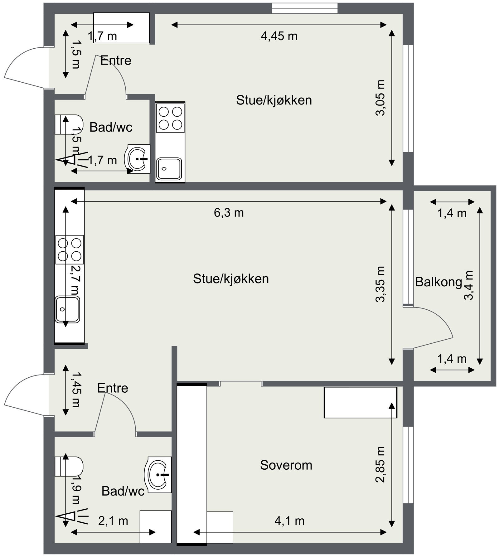 Plantegning Galleribilde