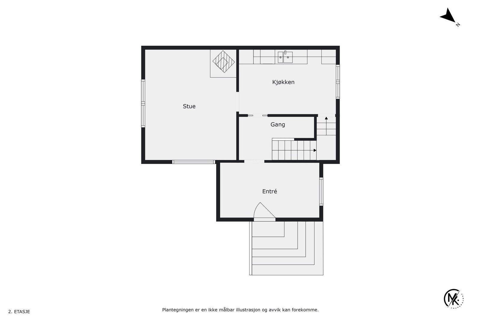 Plantegning 1.etg Galleribilde