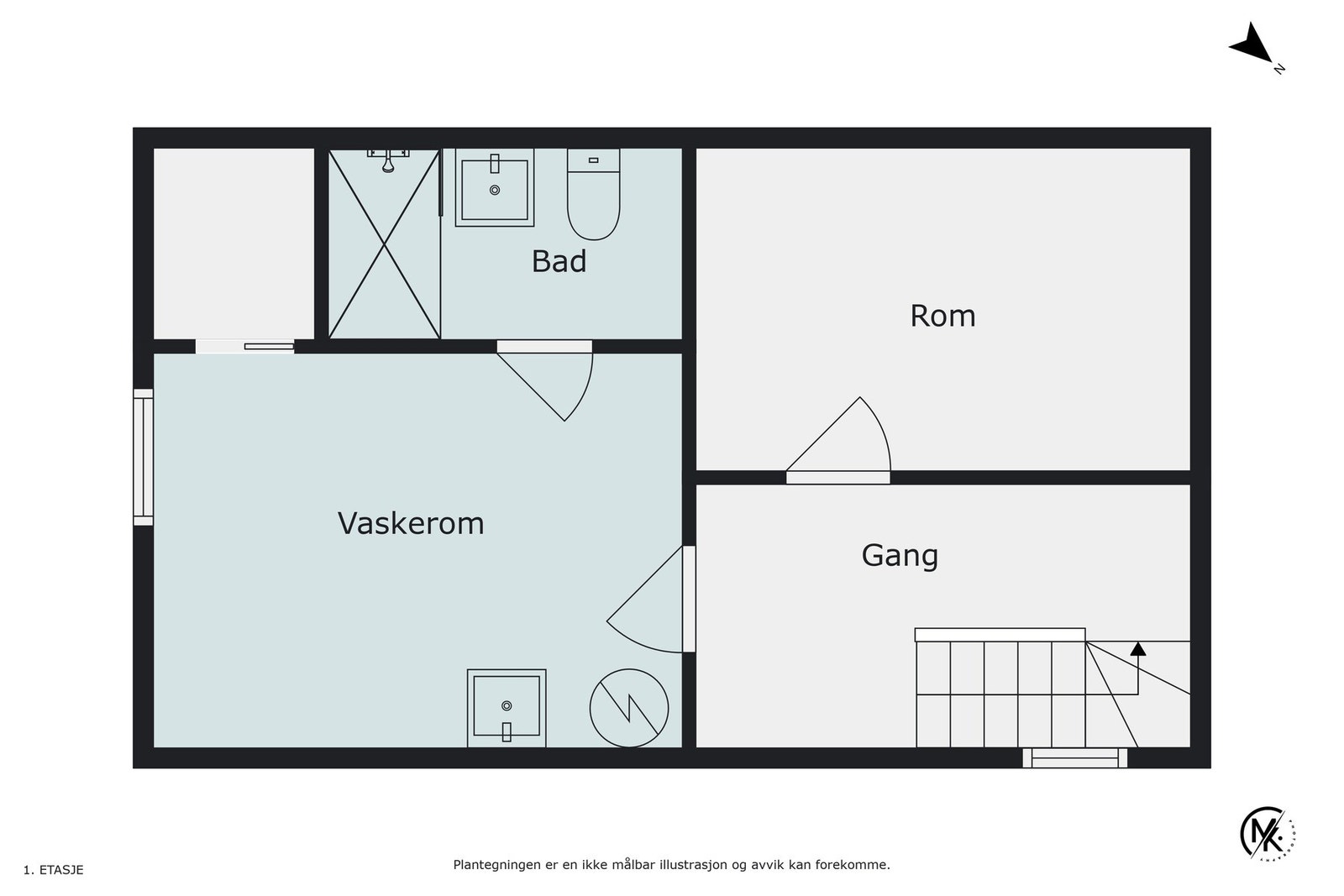 Plantegning underetg Galleribilde
