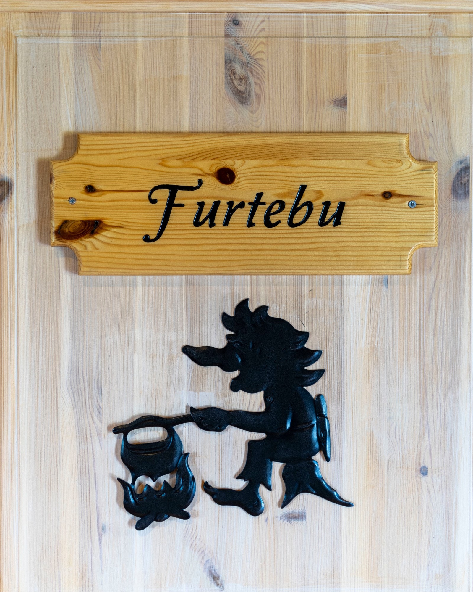 Dørskilt til bad. Galleribilde