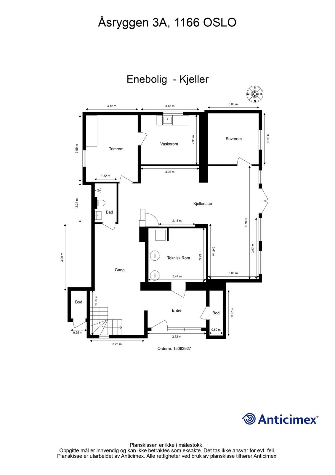 Plantegning - Kjeller. Galleribilde