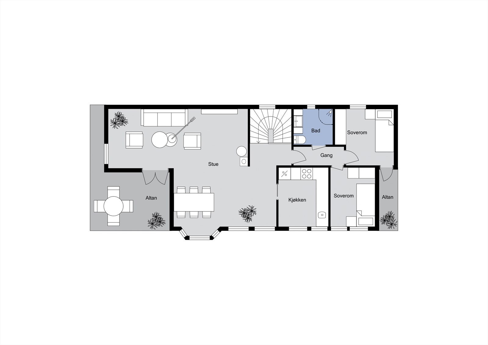 Plantegning - Hovedetasjen Galleribilde
