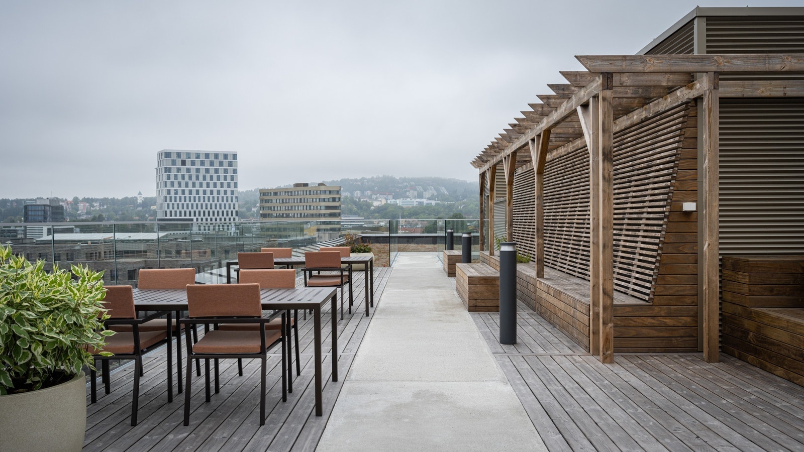 Felles møblert takterrasse Galleribilde