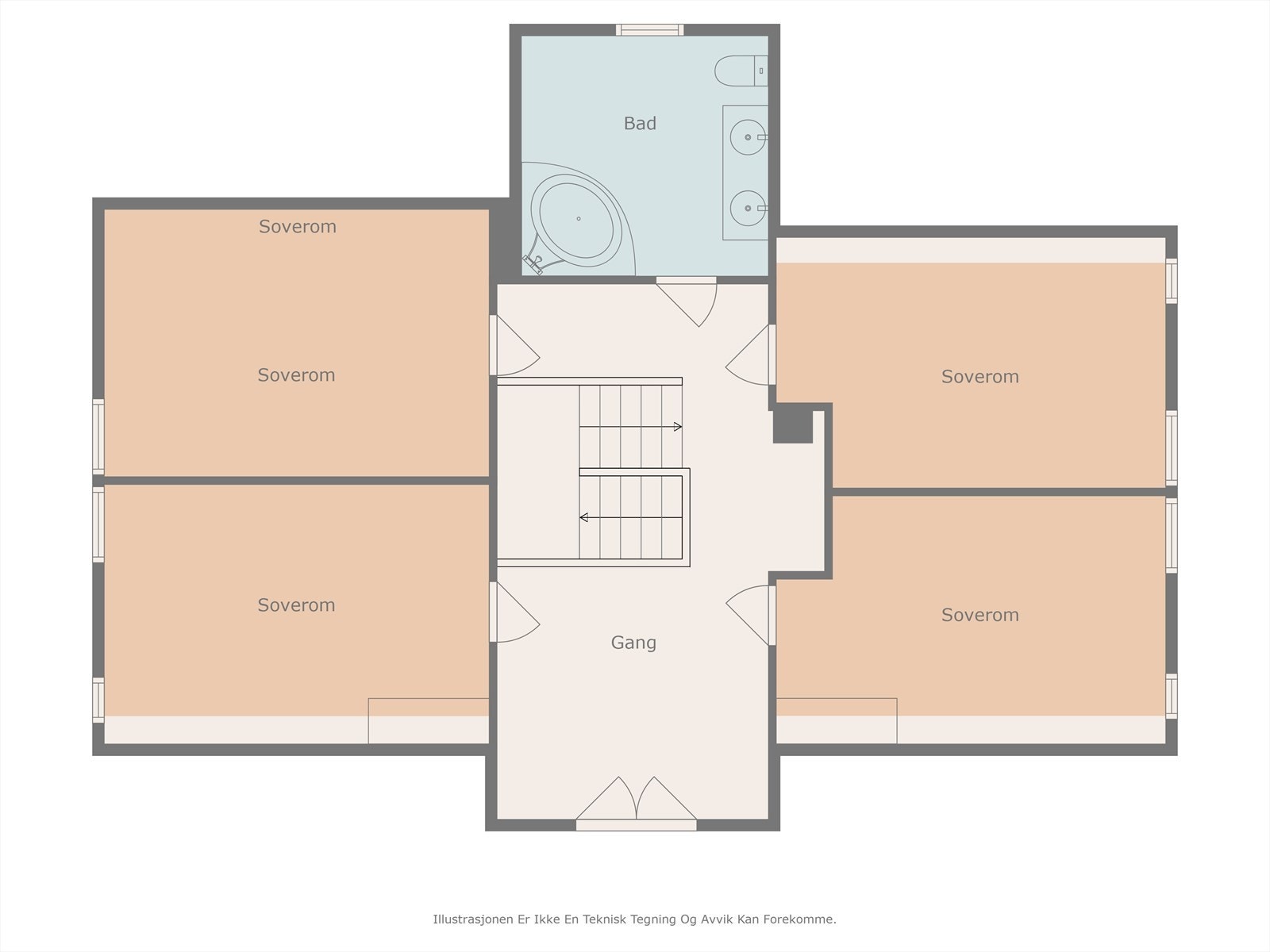2D plantegning 2. etasje. Galleribilde