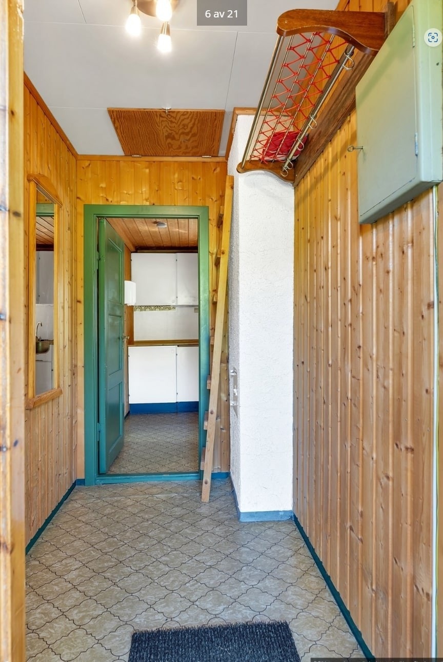 Vindfang/gang. Adkomst bortsettloft via stige. Galleribilde