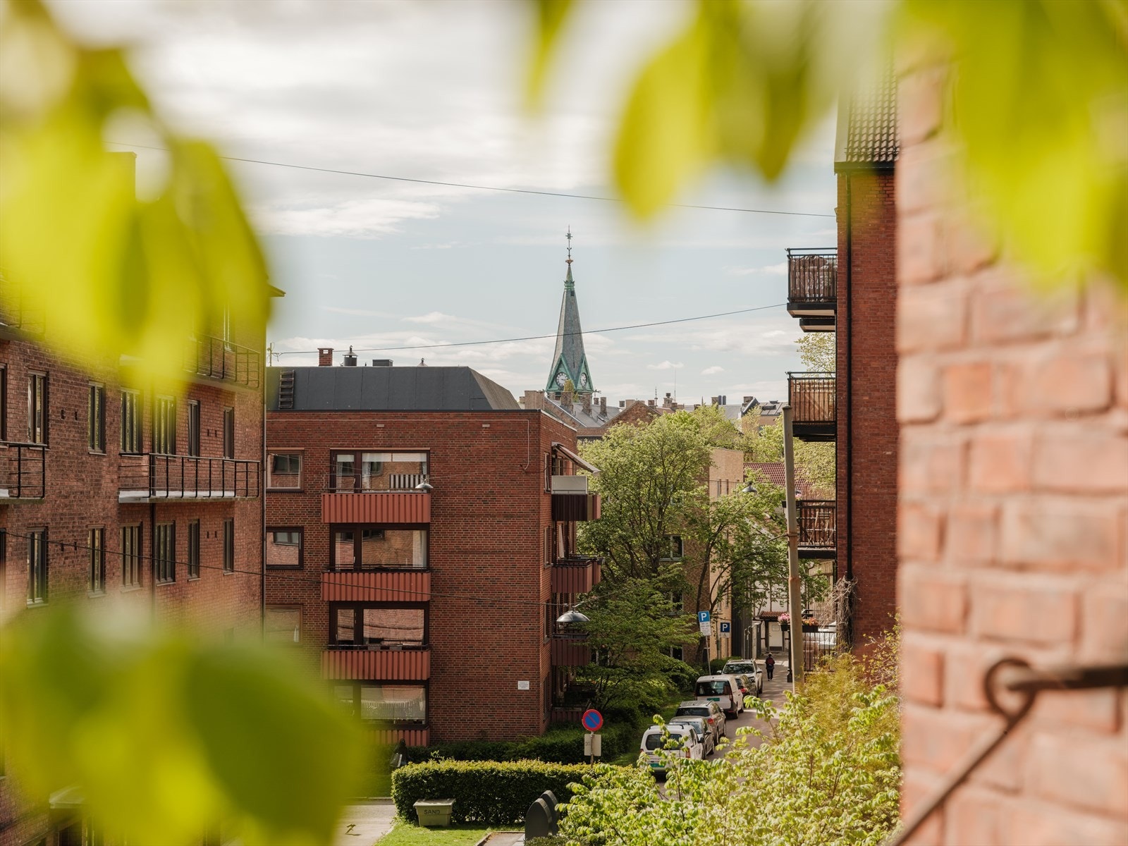 Her bor man høyt og fritt i byggets 4. etasje. Galleribilde