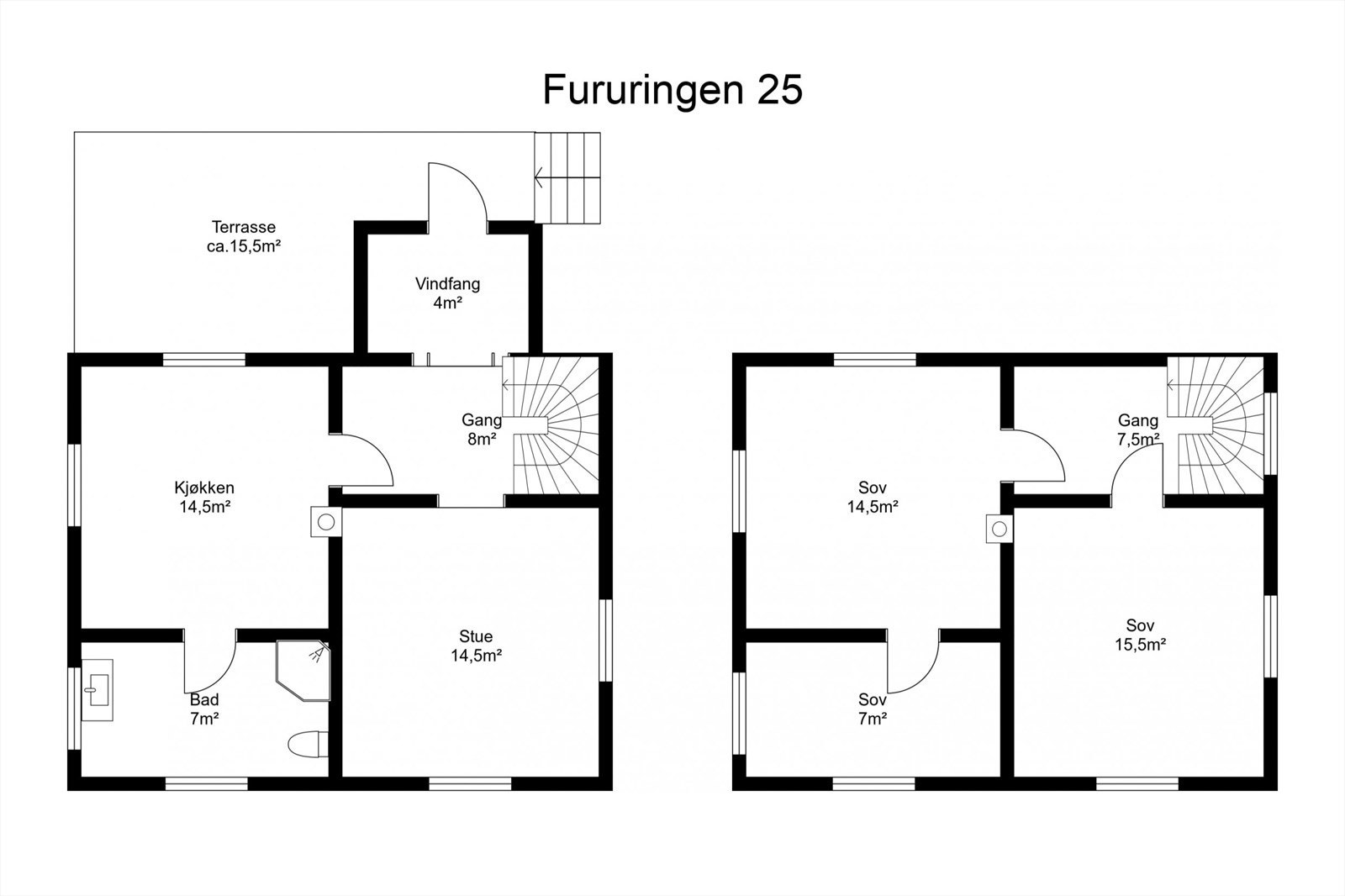 Planskisser våningshus Galleribilde