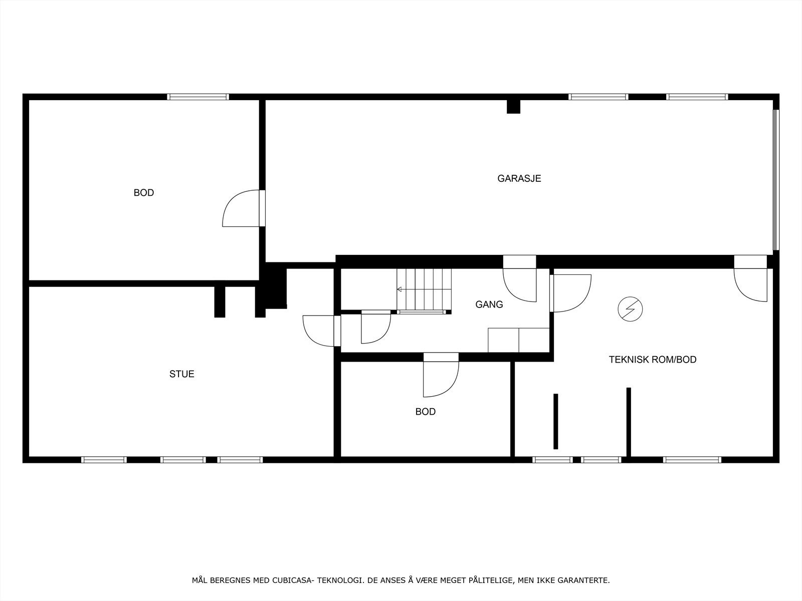 Våningshus - plantegning kjeller Galleribilde