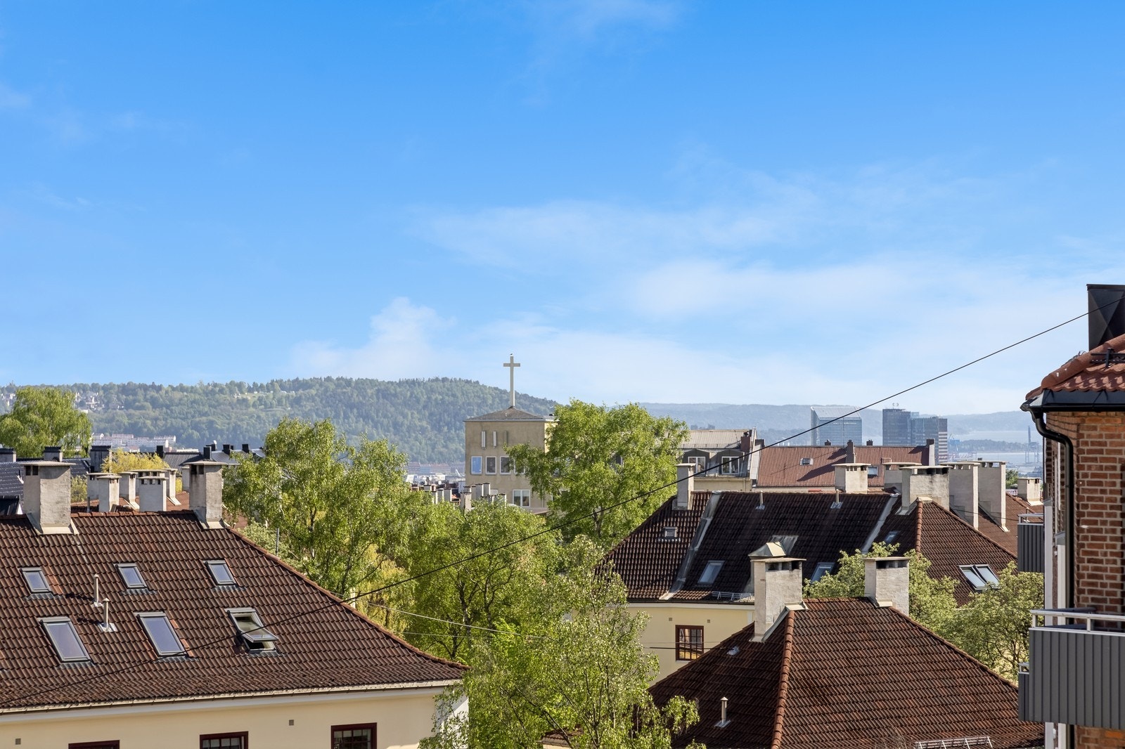 Flott utsikt fra balkongen. Galleribilde