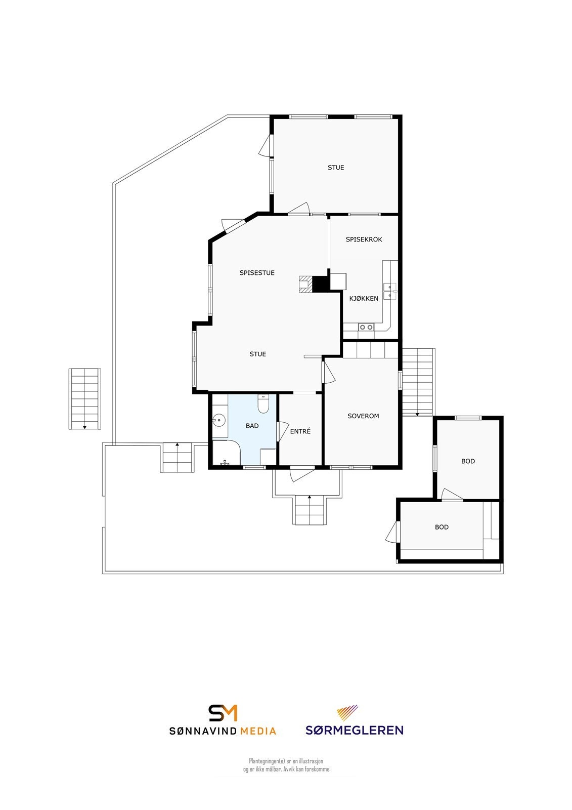 Plantegning 1 etasje Galleribilde