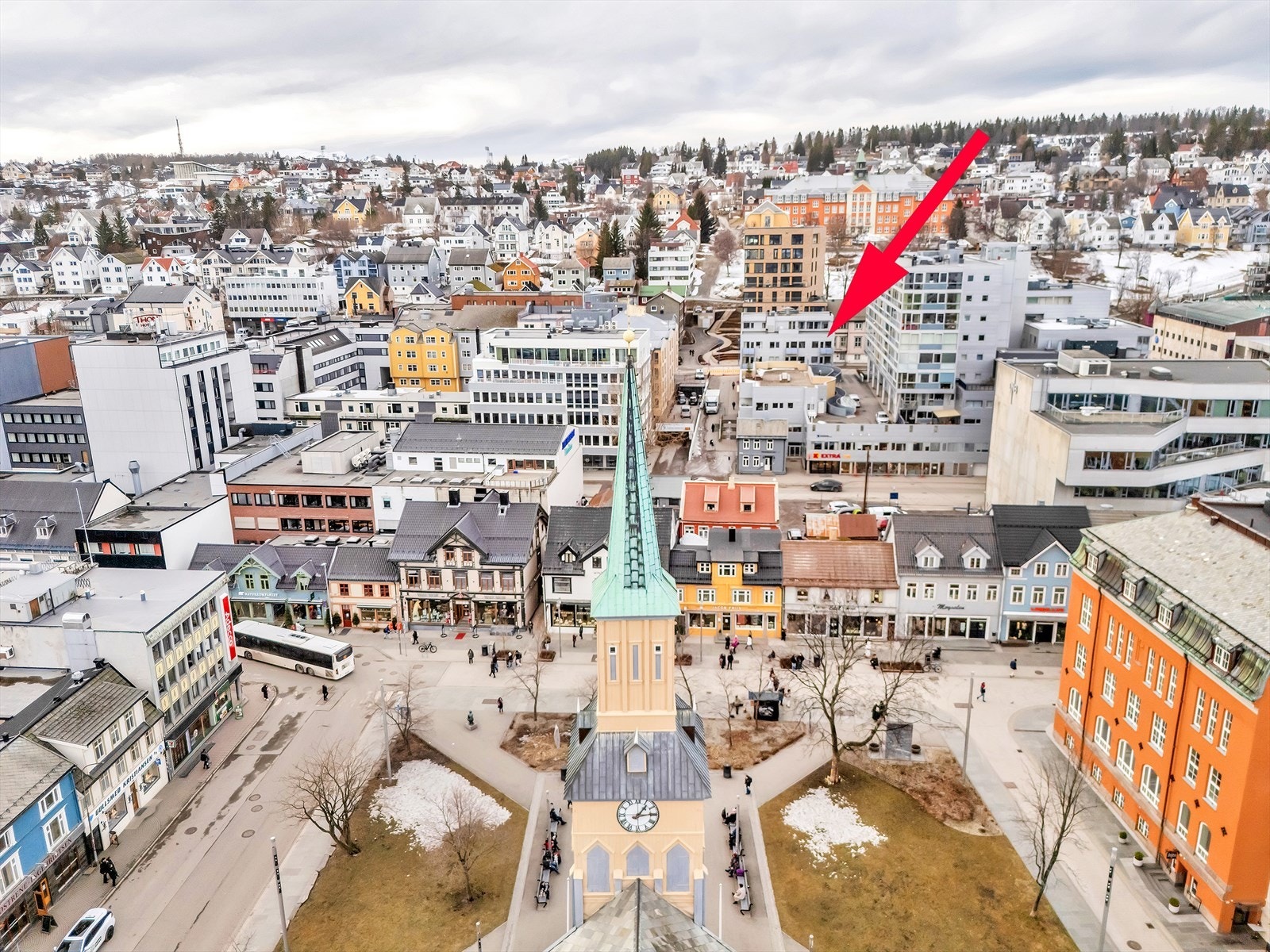 Alle sentrums fasiliteter ligger like utenfor leiligheten. Galleribilde