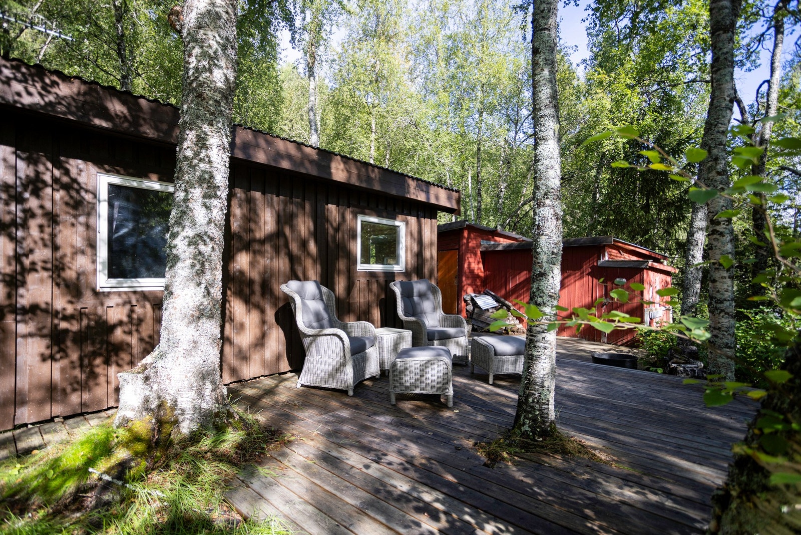 I det ene uthuset finn du forbrenningstoalett. Galleribilde