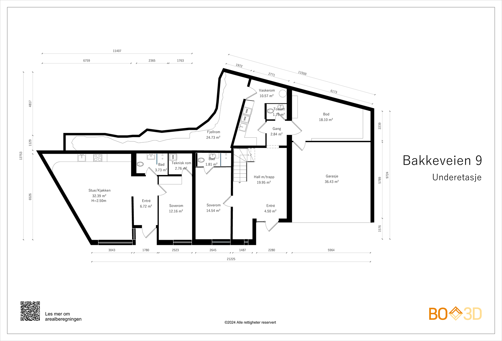 Planskisse underetasje Galleribilde