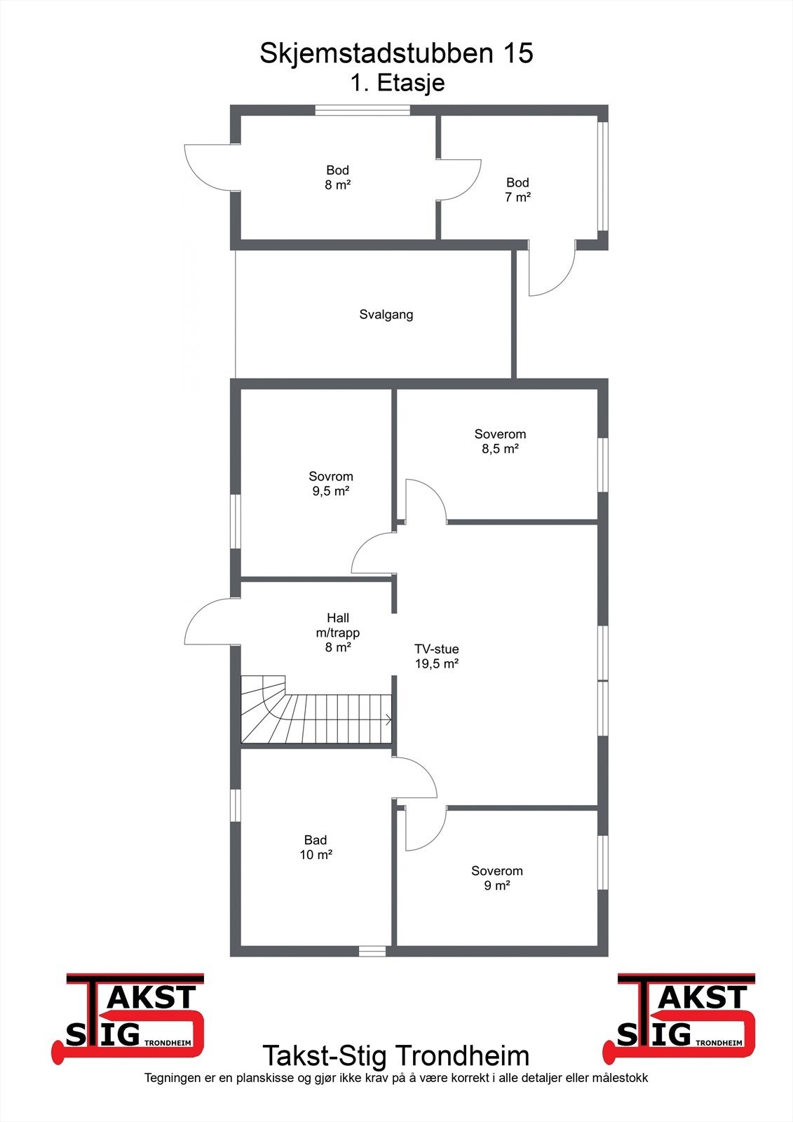 Planskisse 1. etasje. Galleribilde