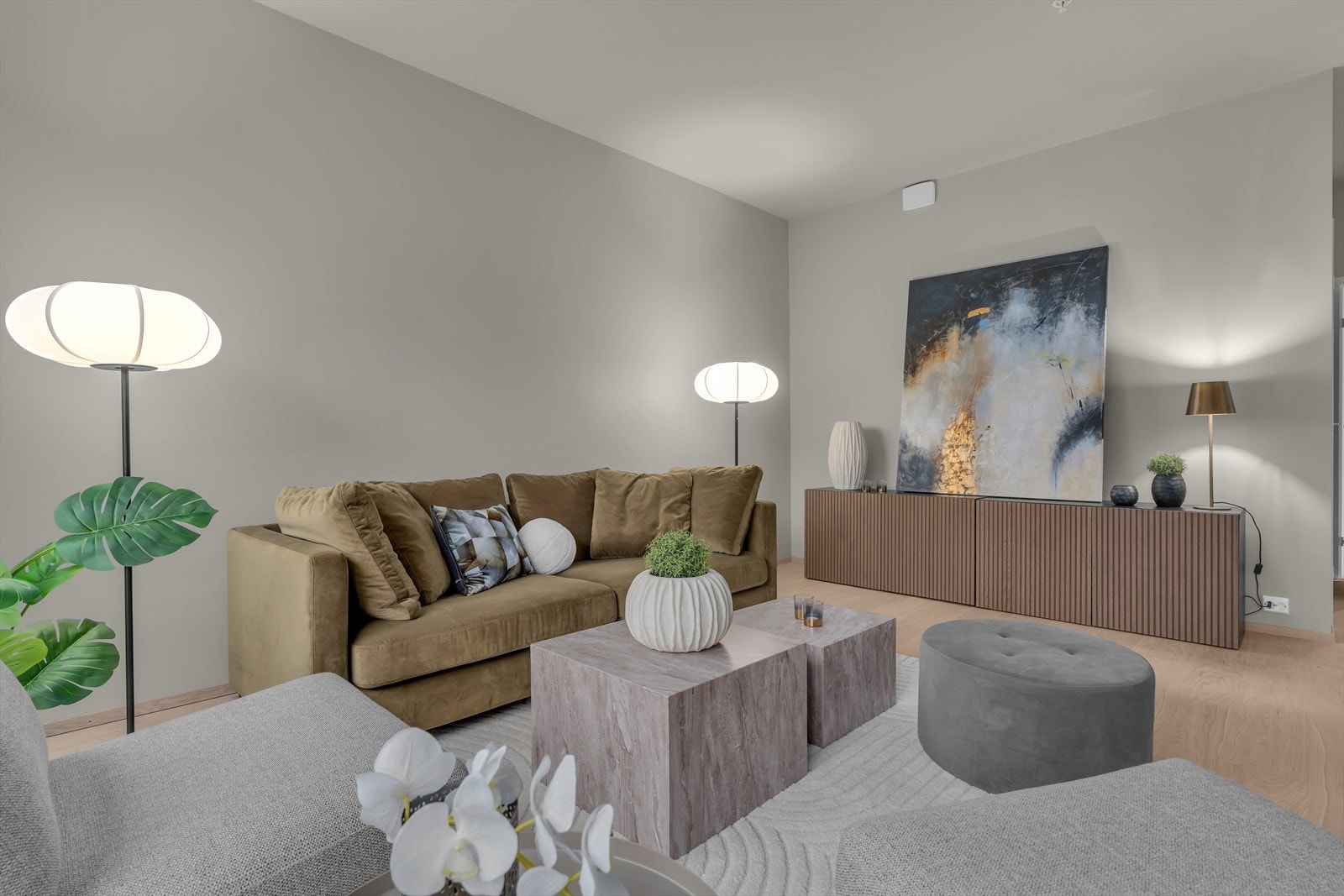 Lun og flott parkett med ekstra brede bord Galleribilde