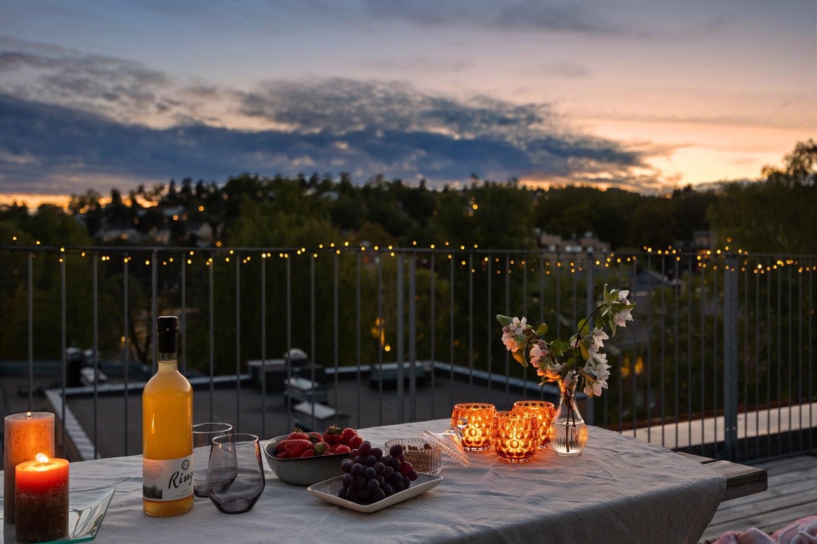 Fin utsikt fra takterrassen. Galleribilde