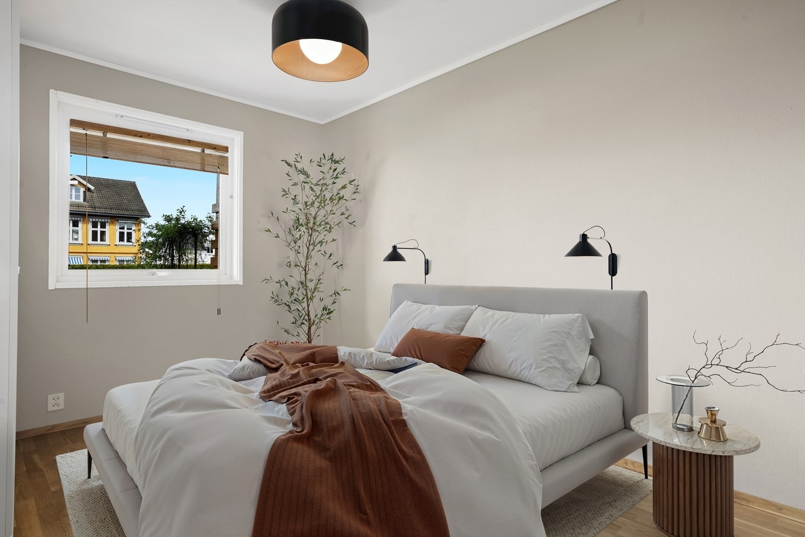 Digitalt møblert soverom 2. Galleribilde