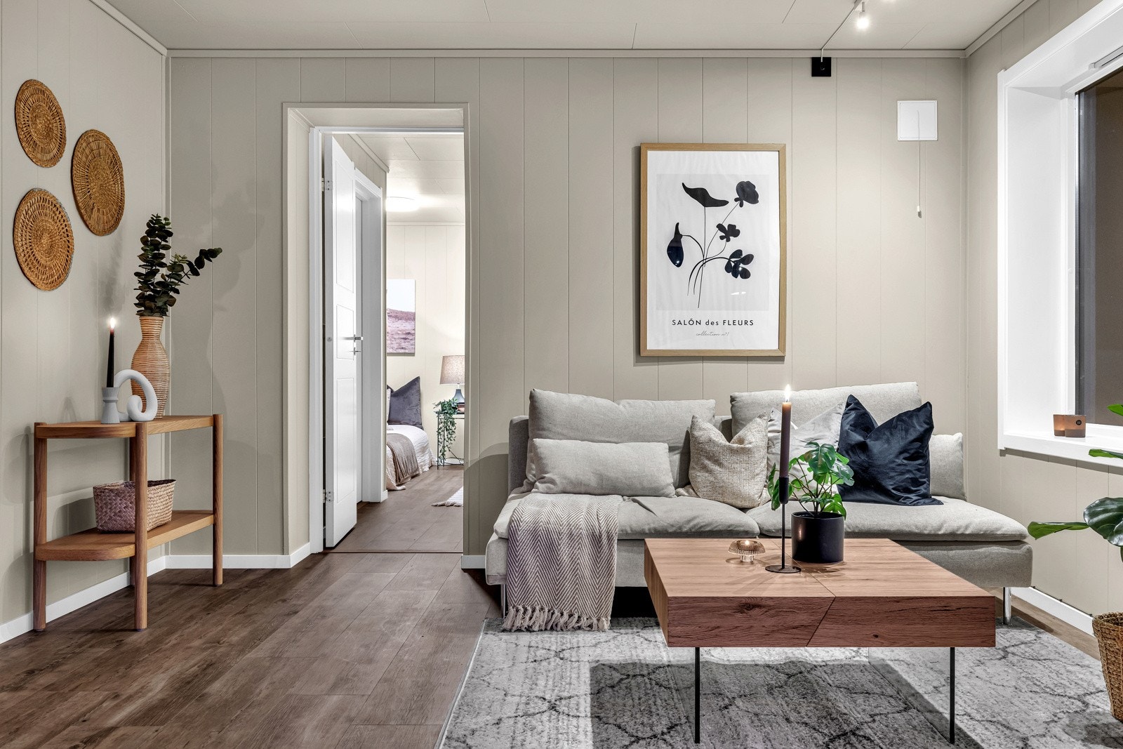 Leiligheten har en praktisk og åpen planløsning, som gjør at den er enkel å møblere etter eget behov Galleribilde