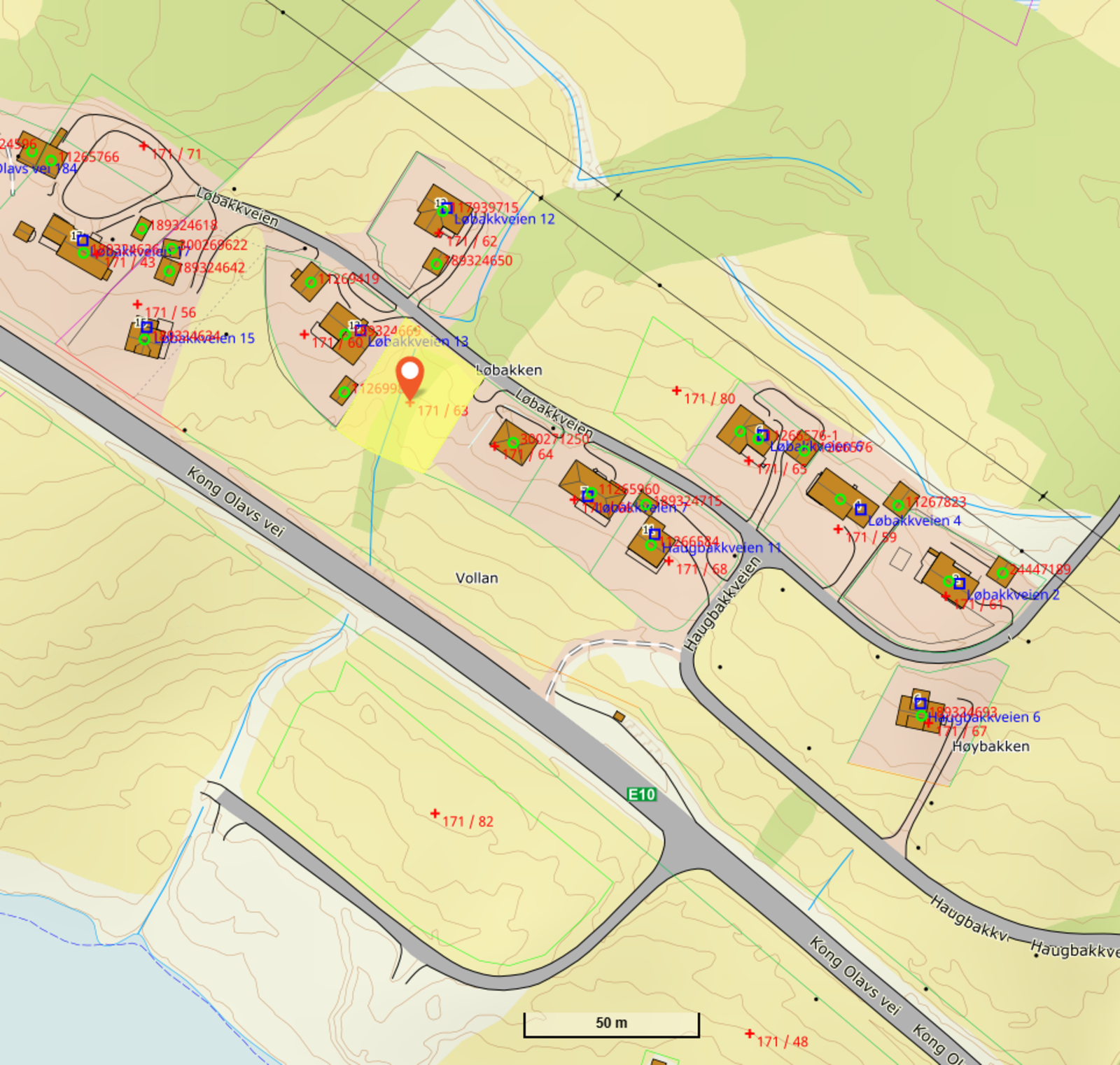 Skjermbilde av tomten fra www.seeiendom.no Galleribilde