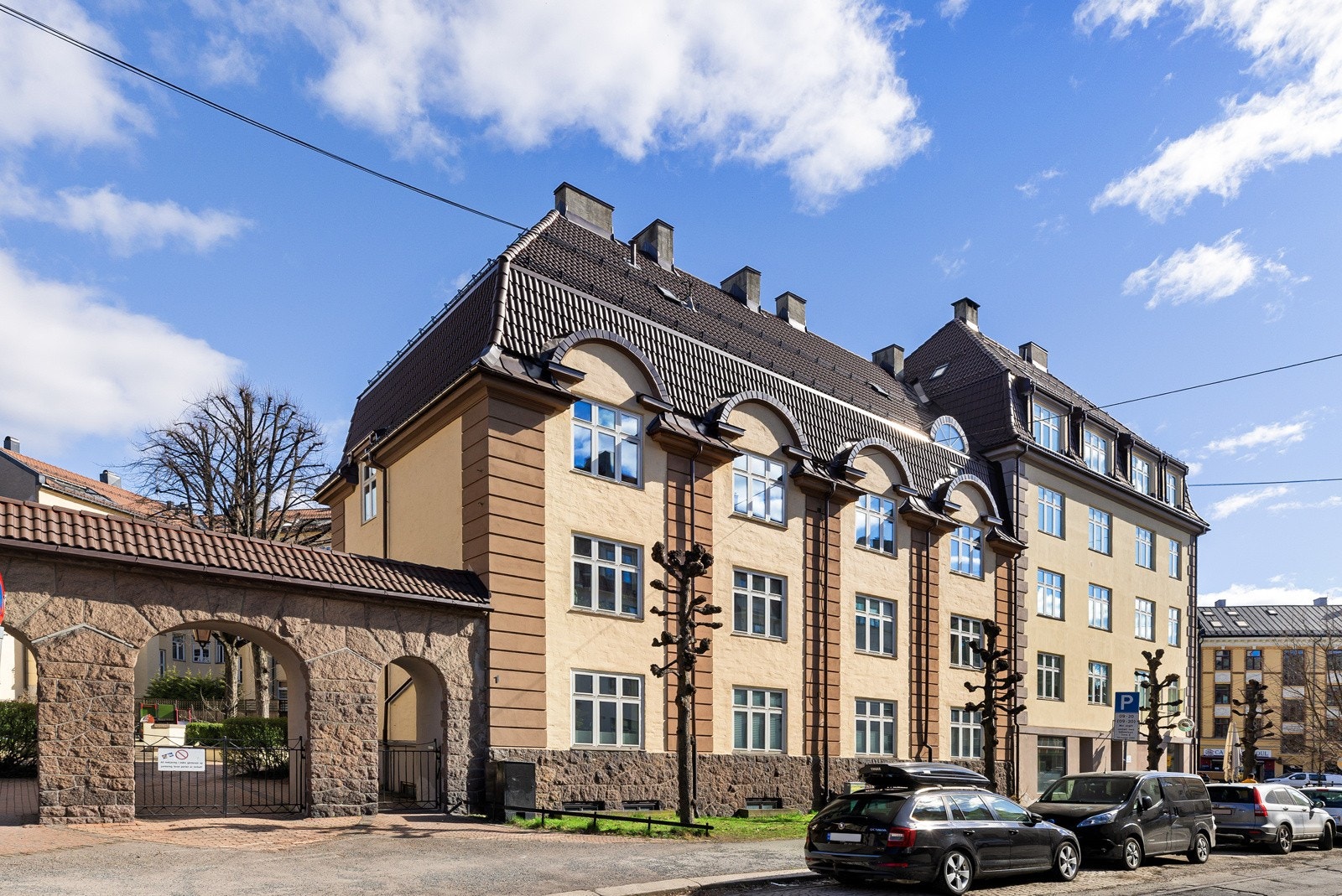 Bygningen har flere klassiske elementer. Galleribilde