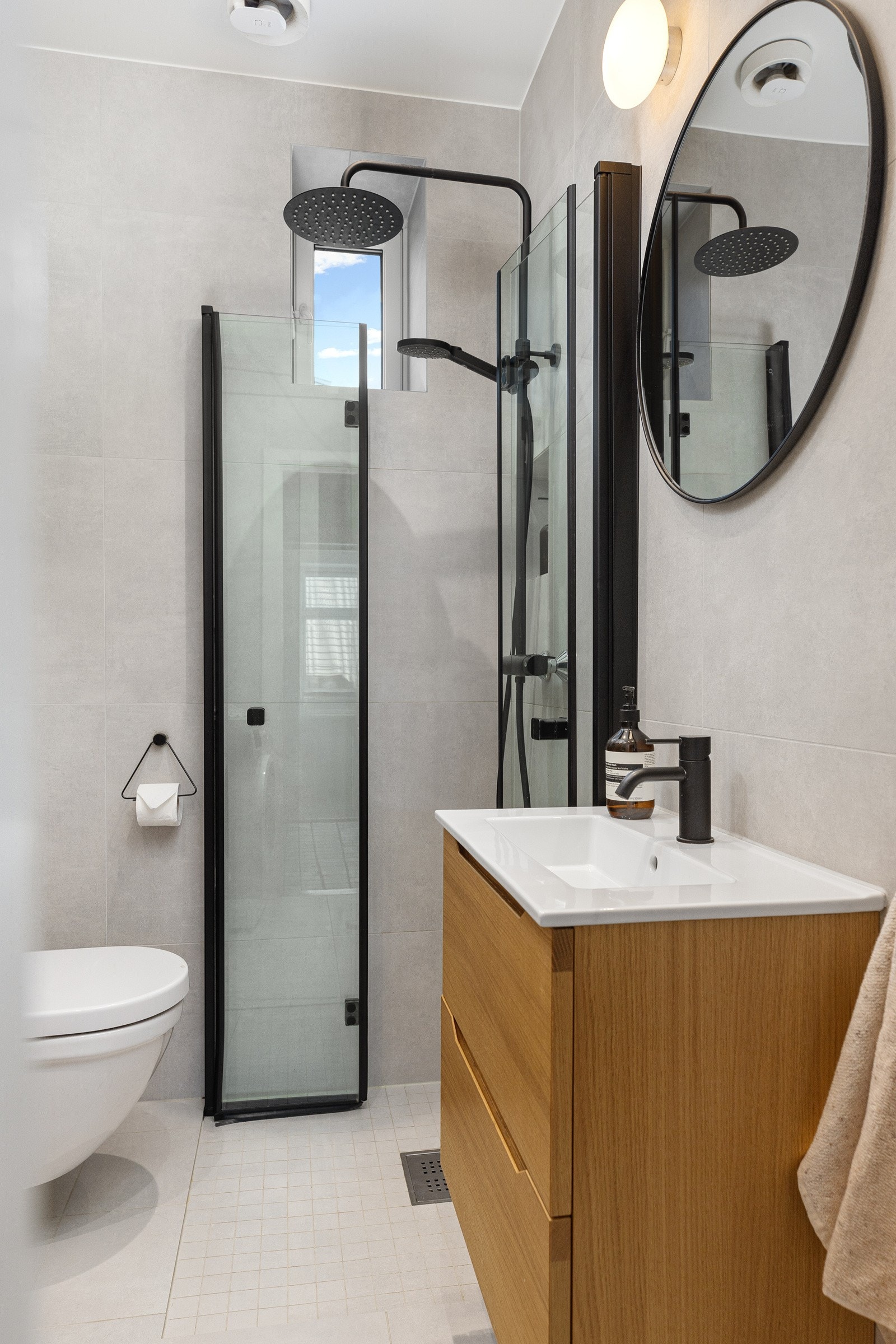 Baderommet ble renovert i 2021. Galleribilde