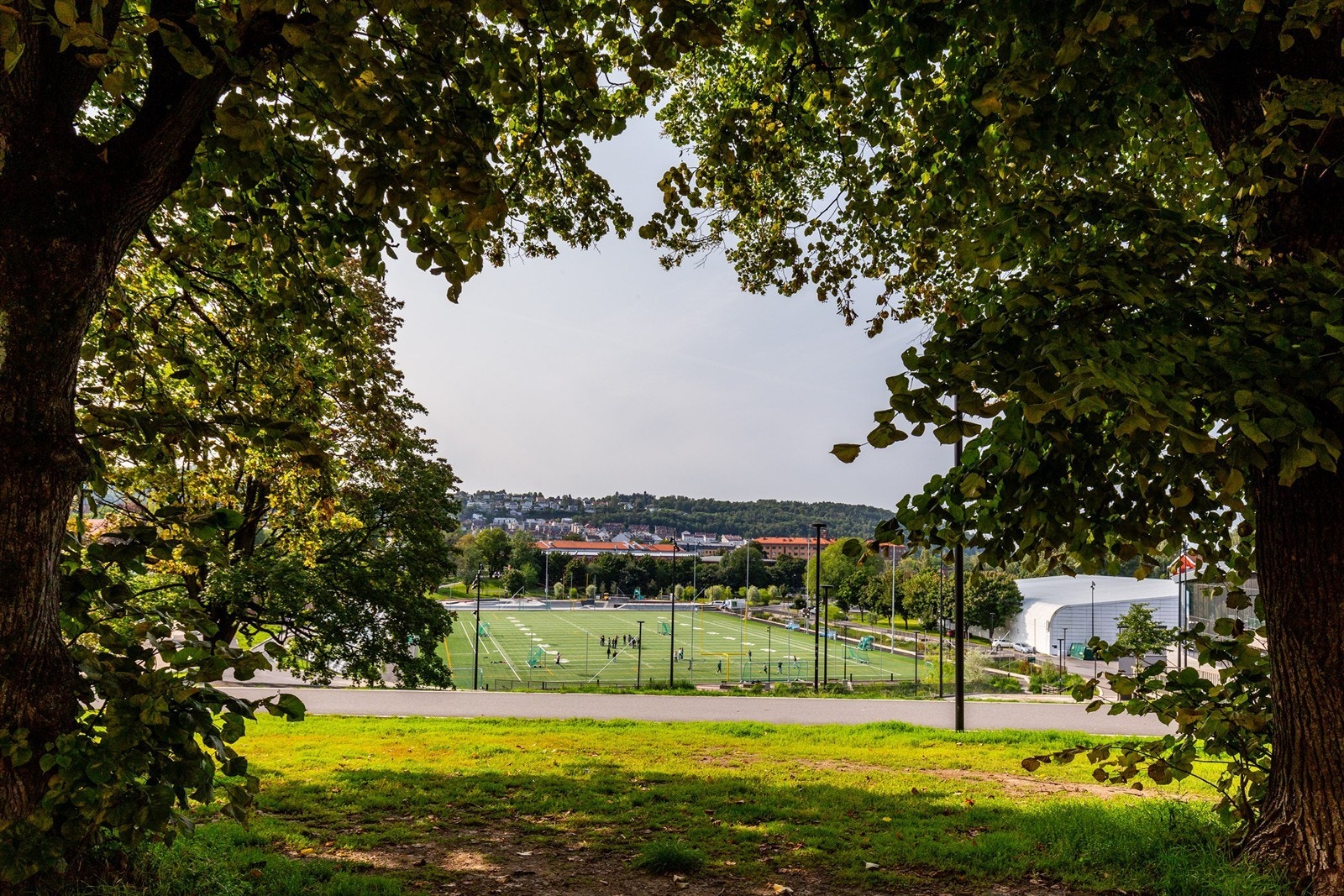 Jordal idrettspark består av flere idrettsanlegg; en elleverbane med kunstgress til både fotball og amerikansk fotball, idrettslekeplass, et skateboardanlegg, en idrettshall og to ishaller. Galleribilde