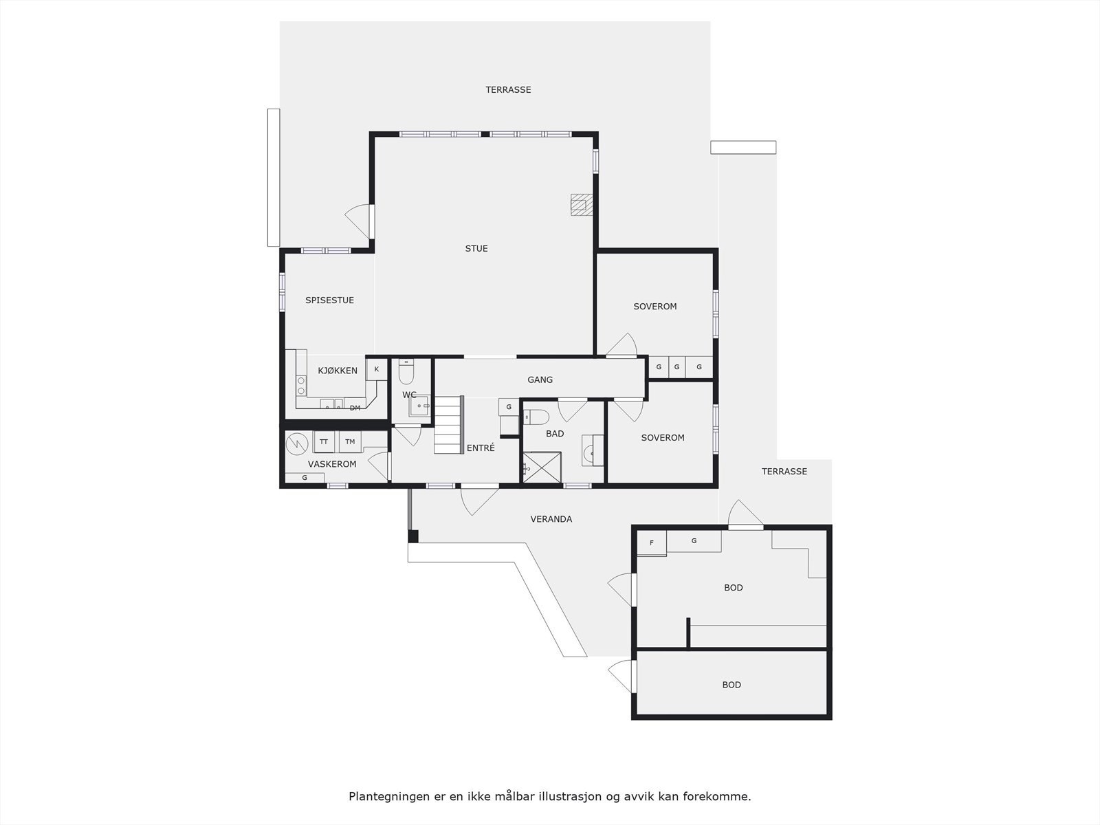 Plantegning 1. etasje. Galleribilde