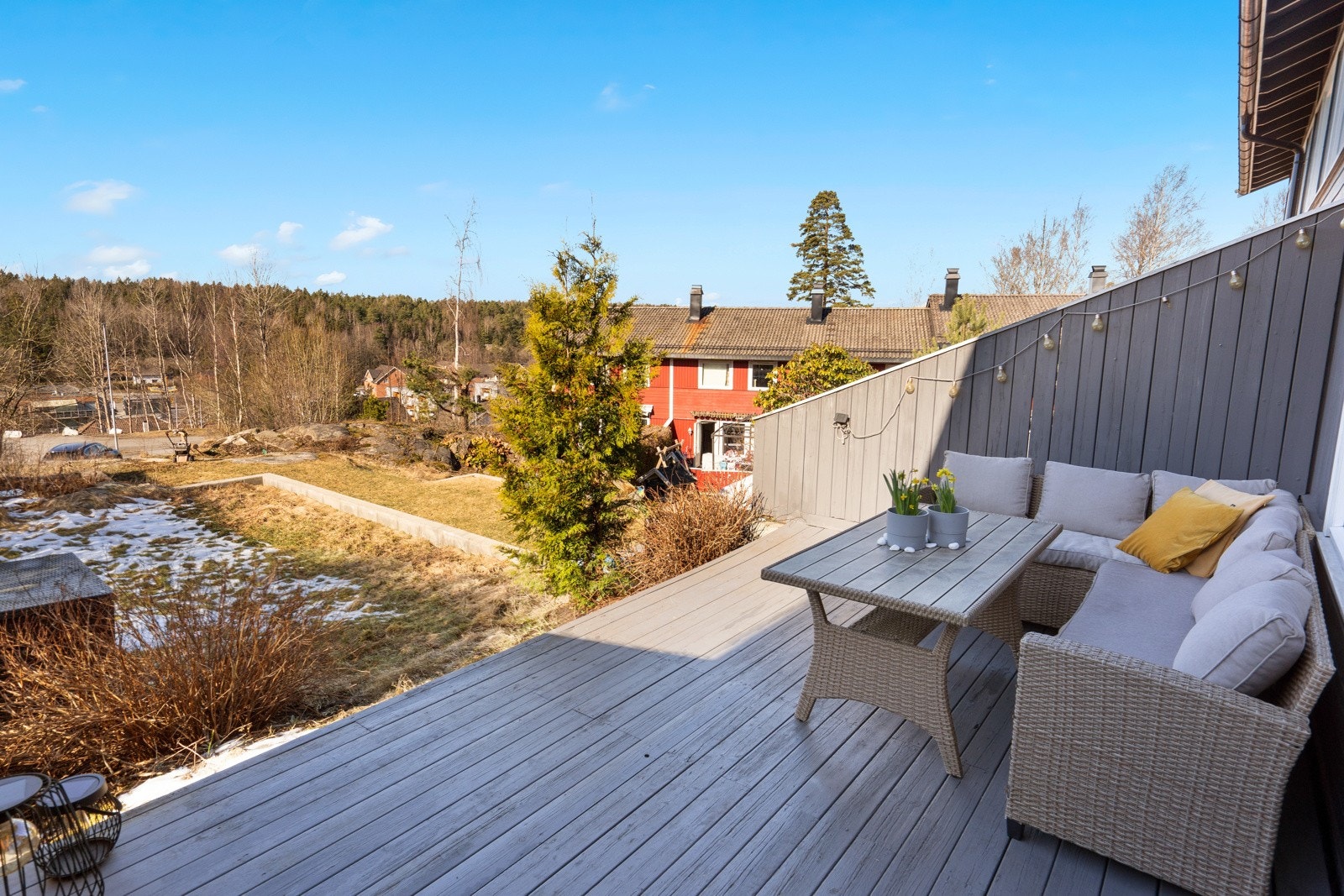 Dt kan være mulig å utvide terrassen etter søknad til styret. Galleribilde