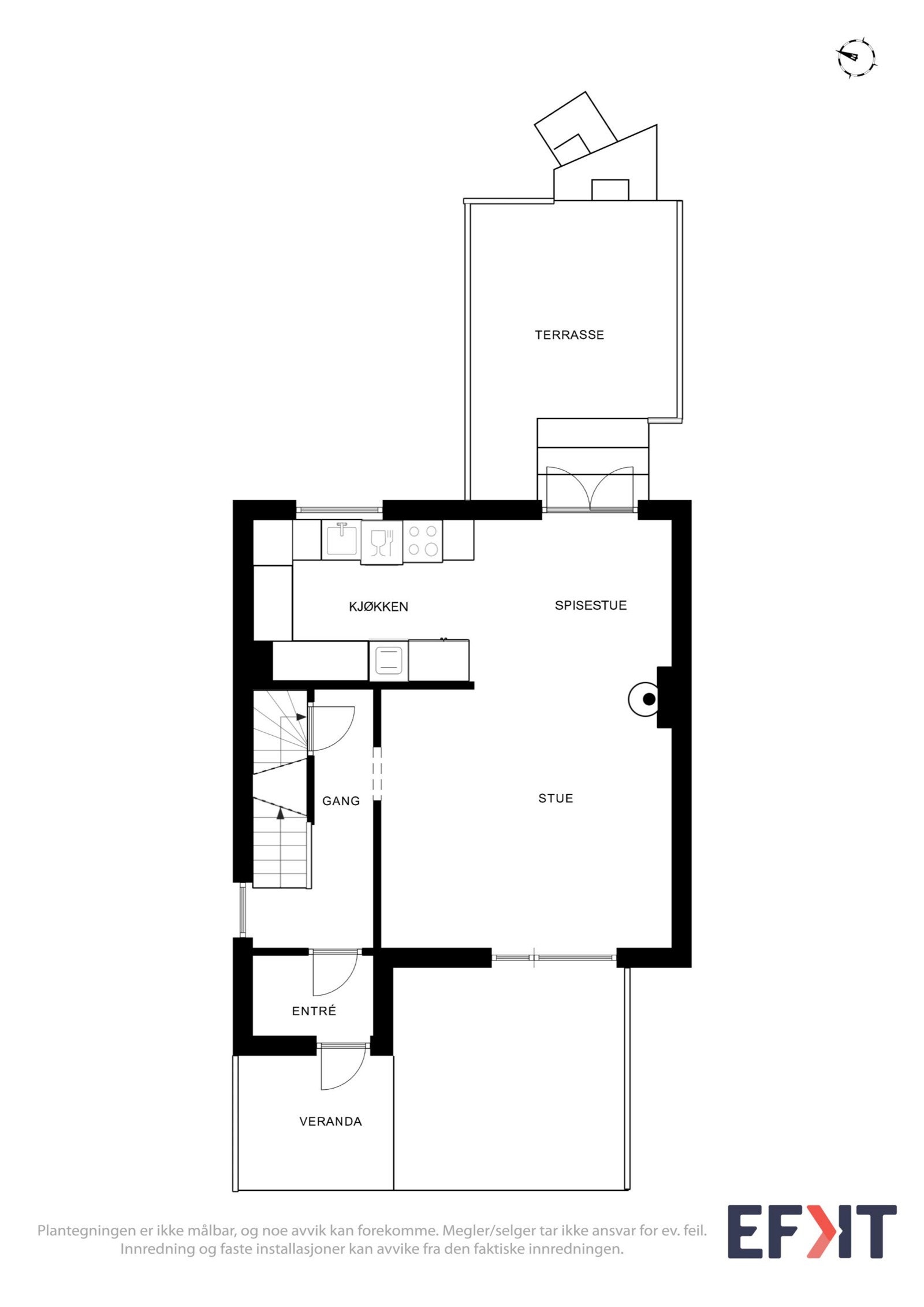 Plantegning 1. etasje Galleribilde