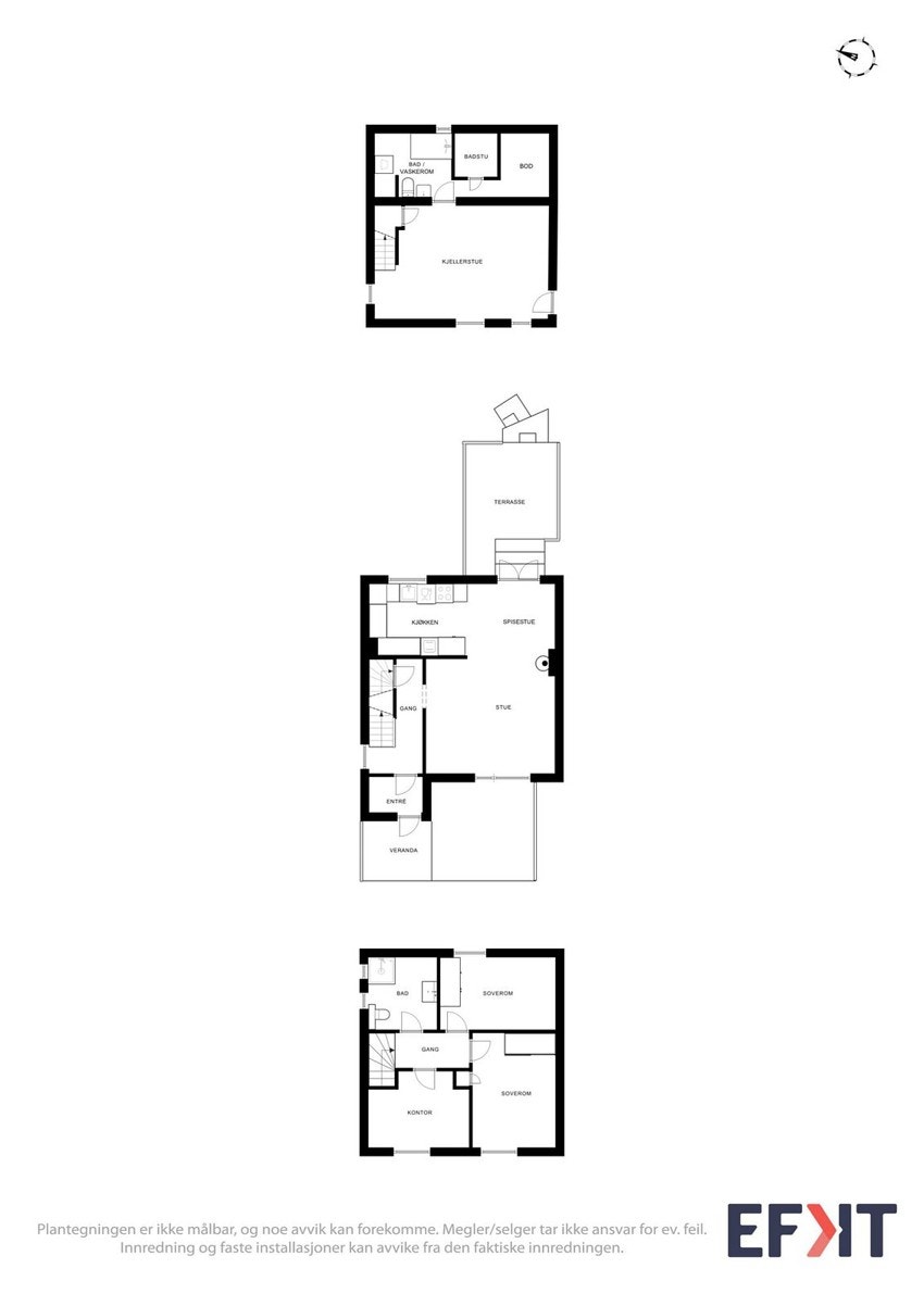 Plantegning alle etasjene Galleribilde