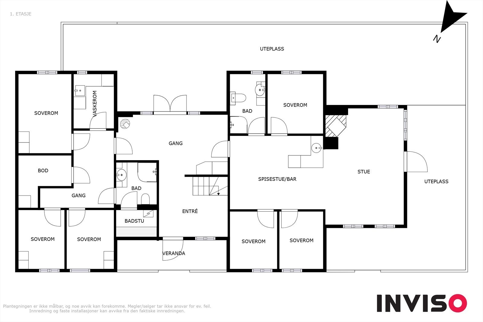 Plantegning 1. etasje. Galleribilde