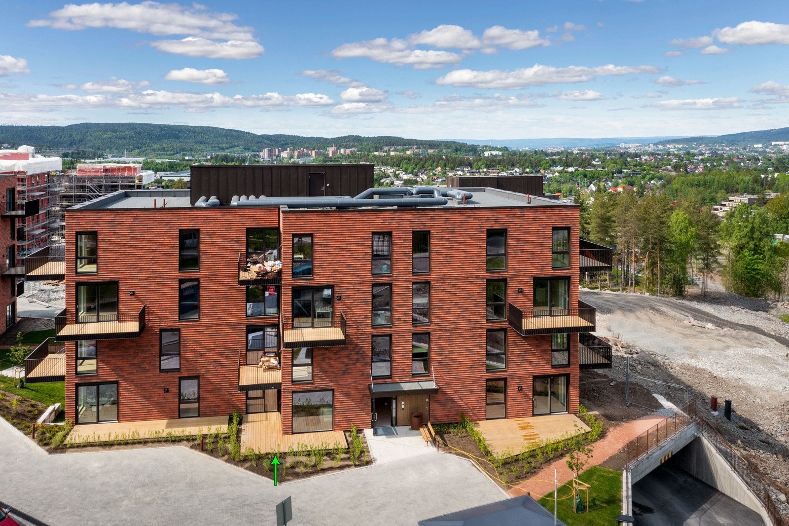 Leiligheten har en fin internbeliggenhet i bygget Galleribilde