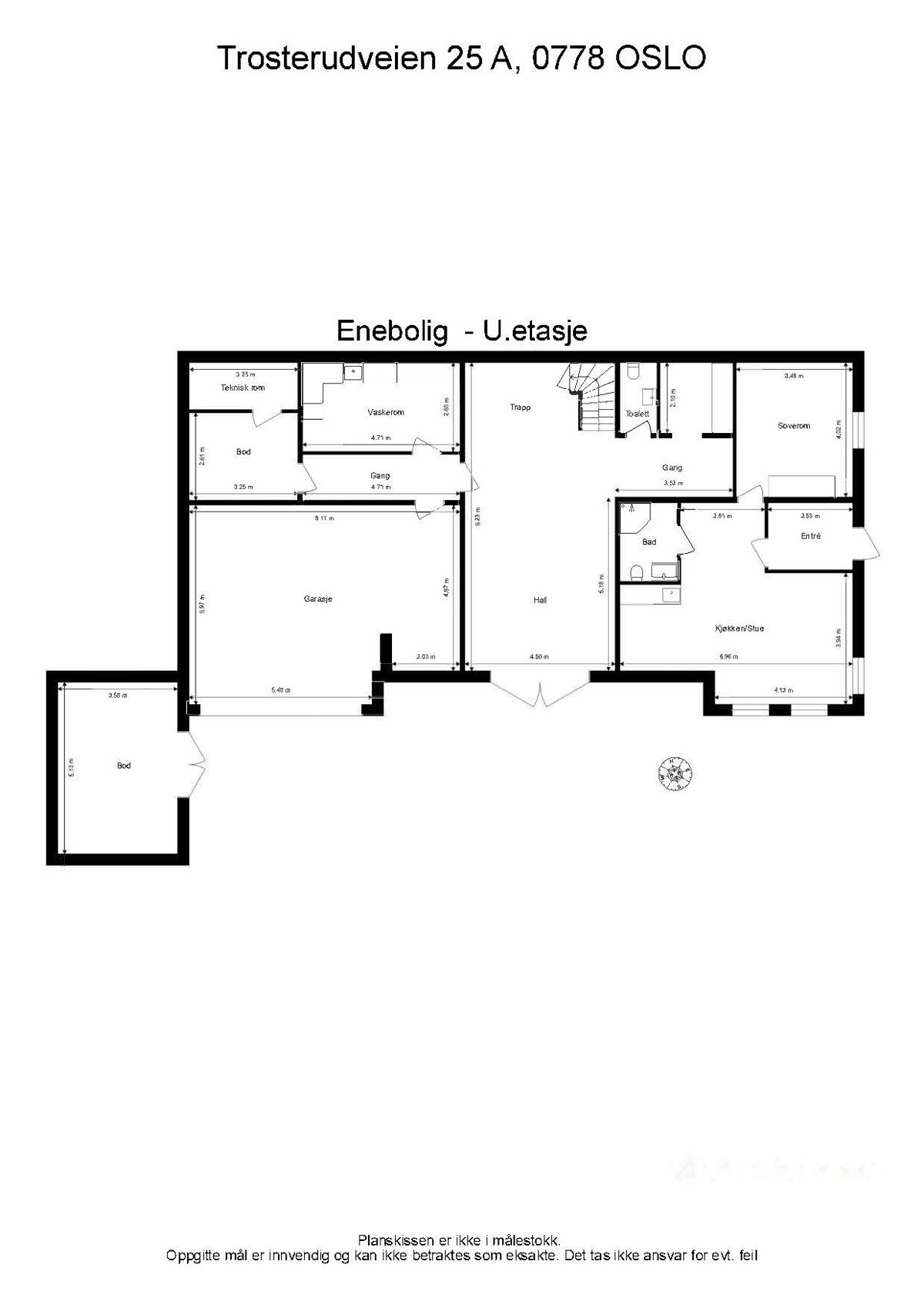 Plantegning underetasje Galleribilde