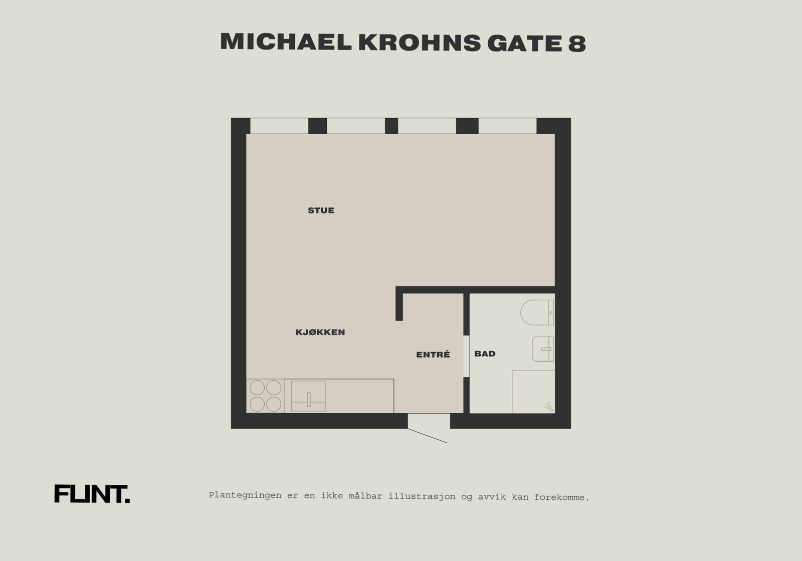 Plantegning - Michael Krohns gare 8. Galleribilde