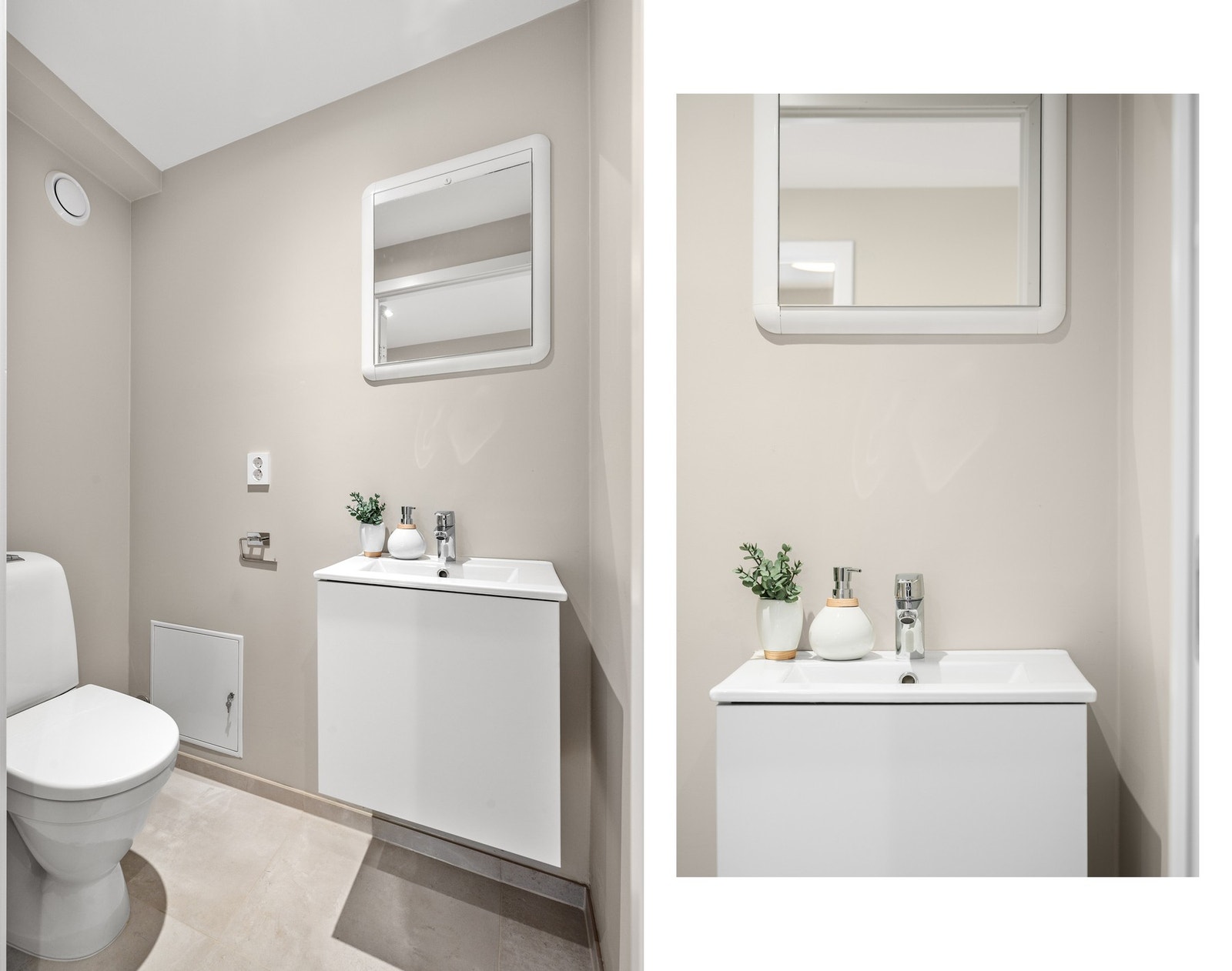 Toalettrom og vaskerom i tillegg til bad er luksus Galleribilde