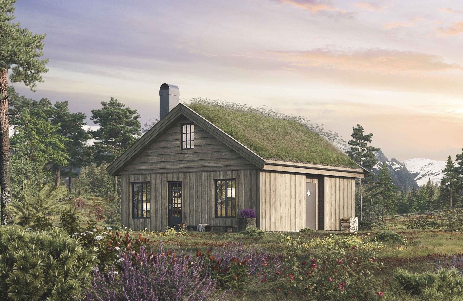 MER - en smart og kompakt hytte med hems!
Illustrasjonsbilde i tradisjon uttrykk Galleribilde