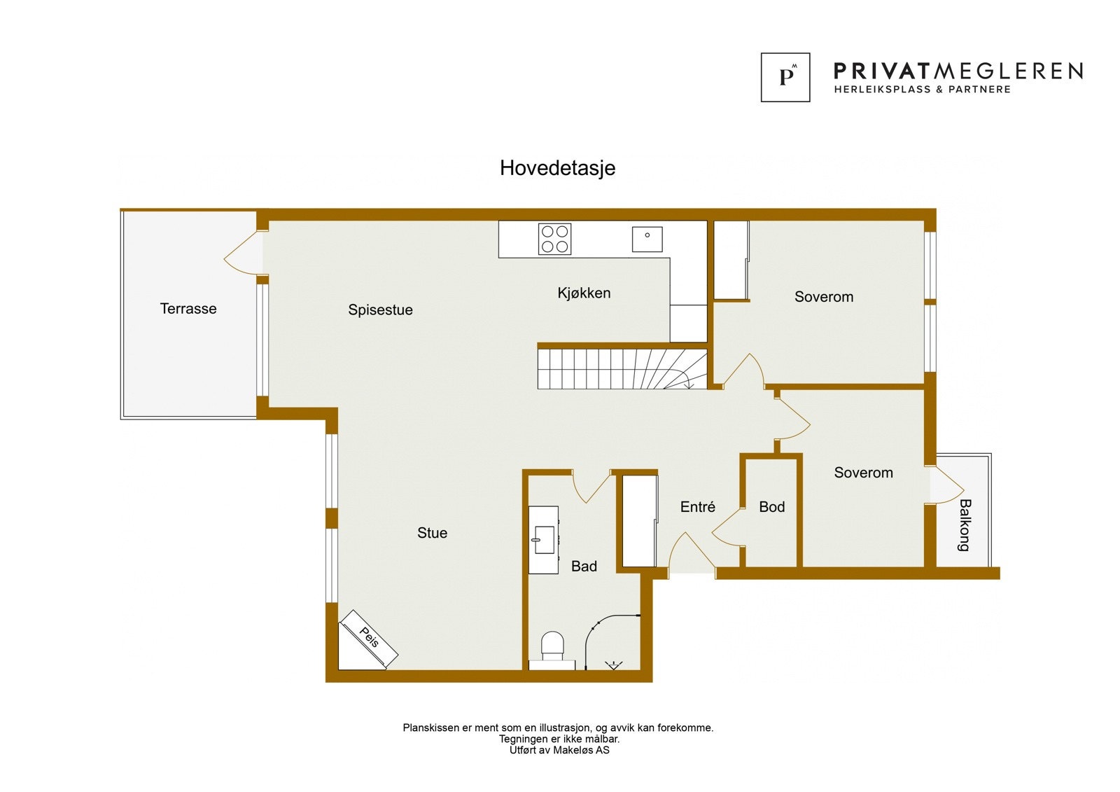 Plantegning 2. etasje - illustrasjon (avvik kan forekomme) Galleribilde